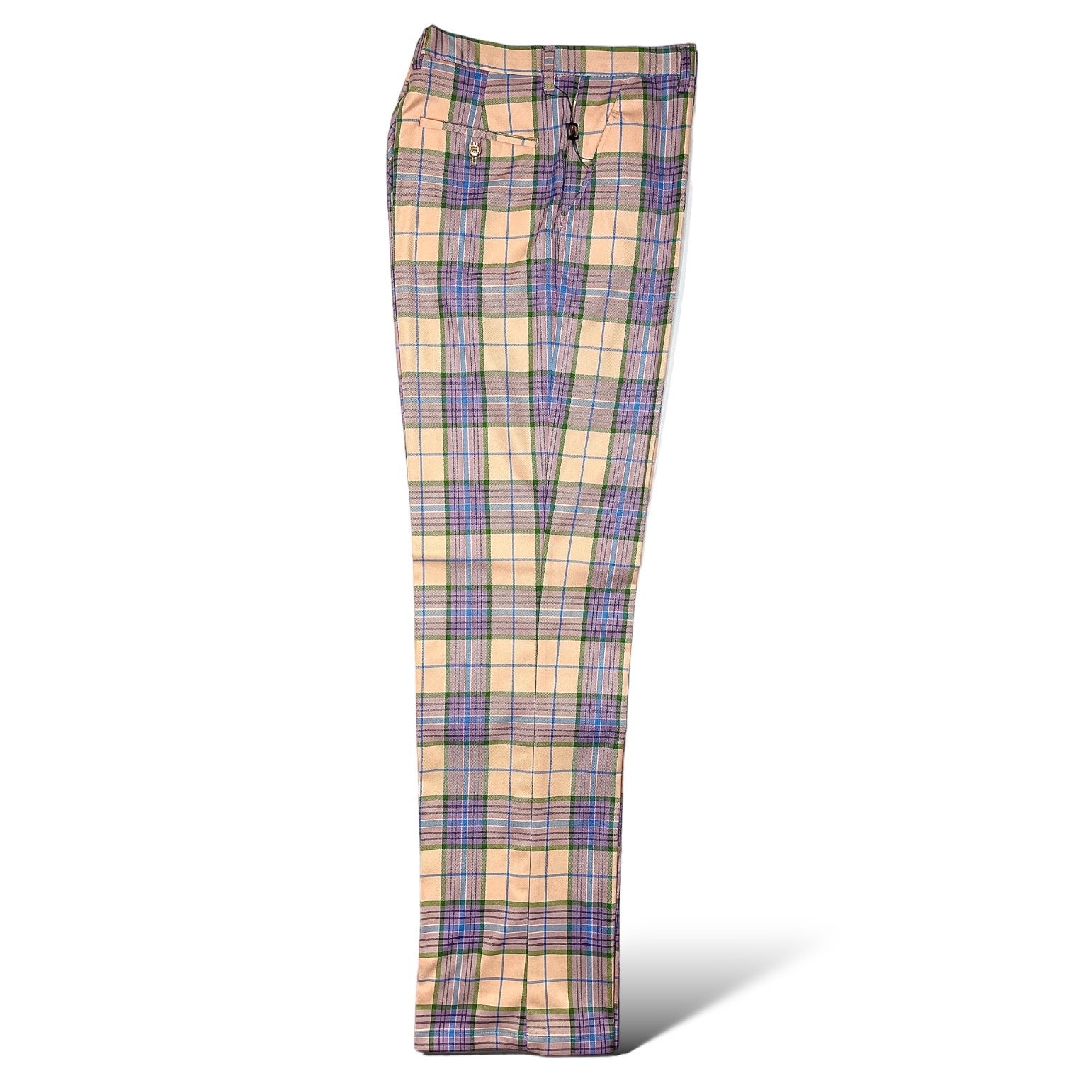 Prestige Men’s Peach/Lavender Plaid Dress Pants – Peach 40 Prestige Men’s Peach/Lavender Plaid Dress Pants – Peach 40