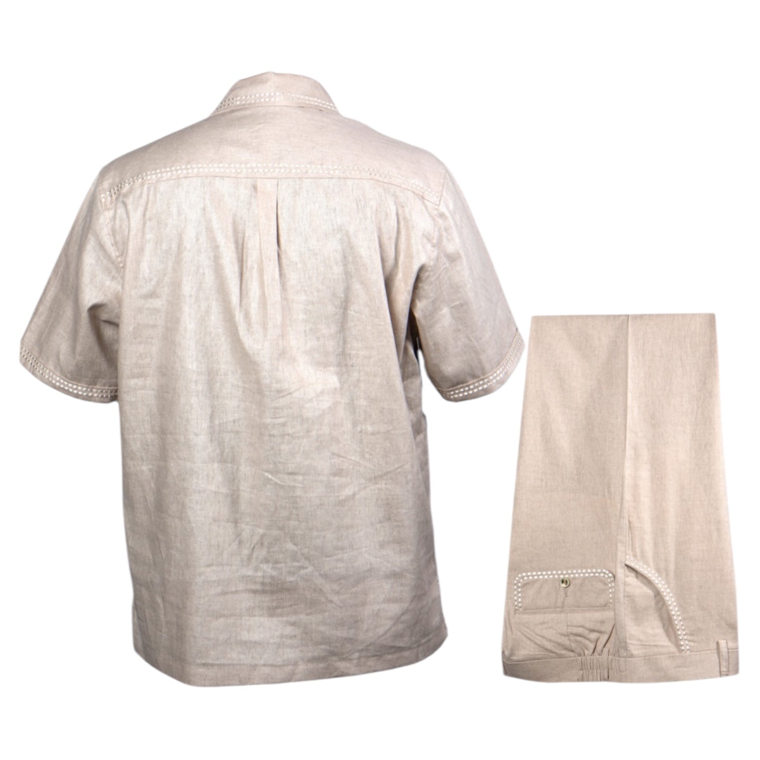 Prestige "Stitched2" Linen Pant Set (Oatmeal) 530