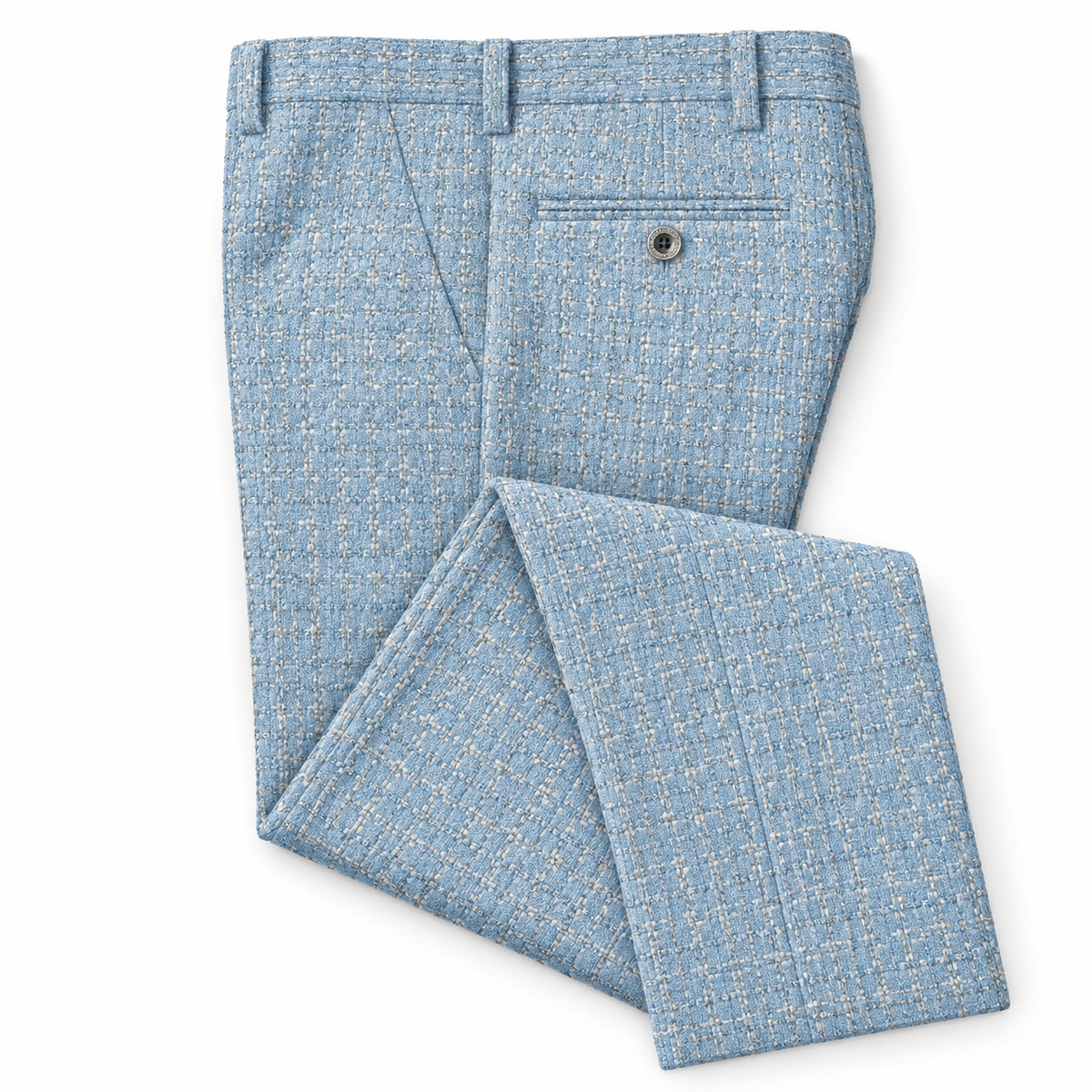 Prestige Men’s Plaid Dress Pants – Blue4