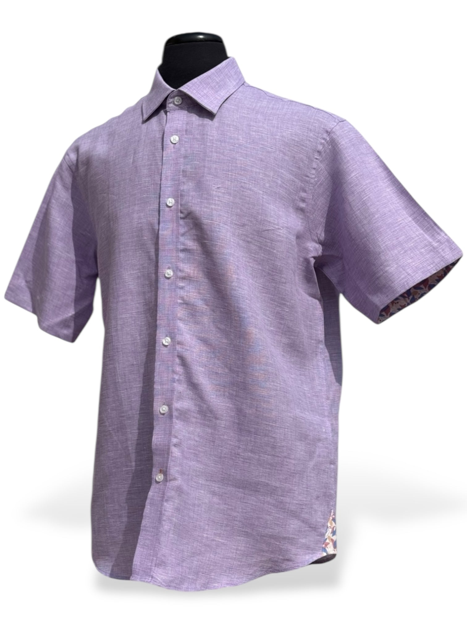 Inserch Linen S/S Shirt (Lilac) 7172