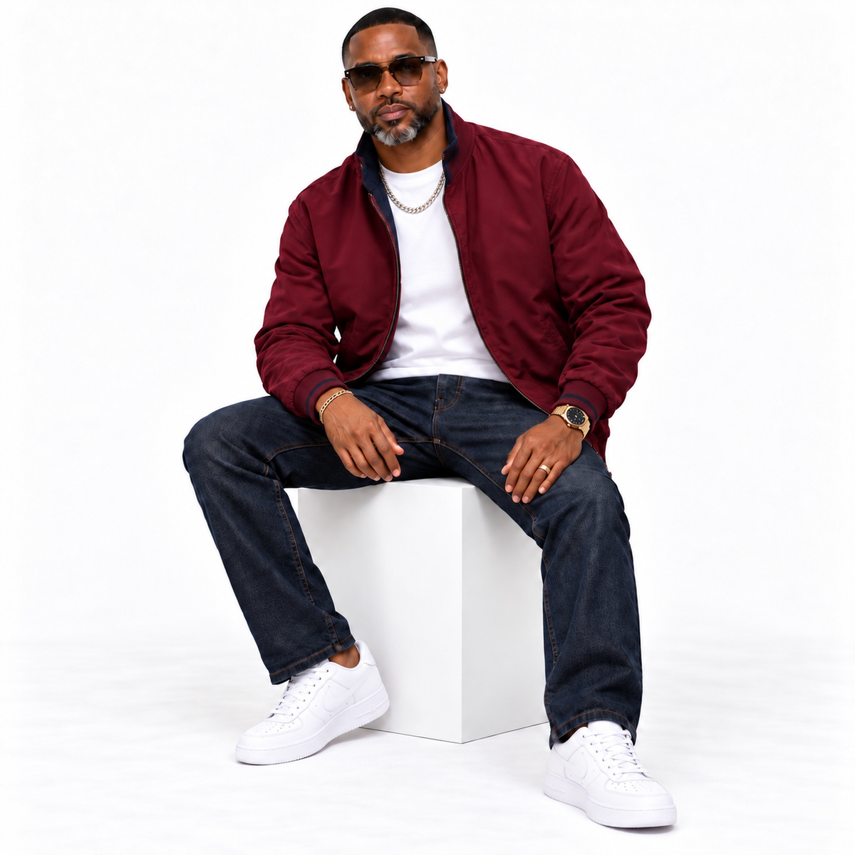 Enzo Reversible Car Coat Burgundy/Navy