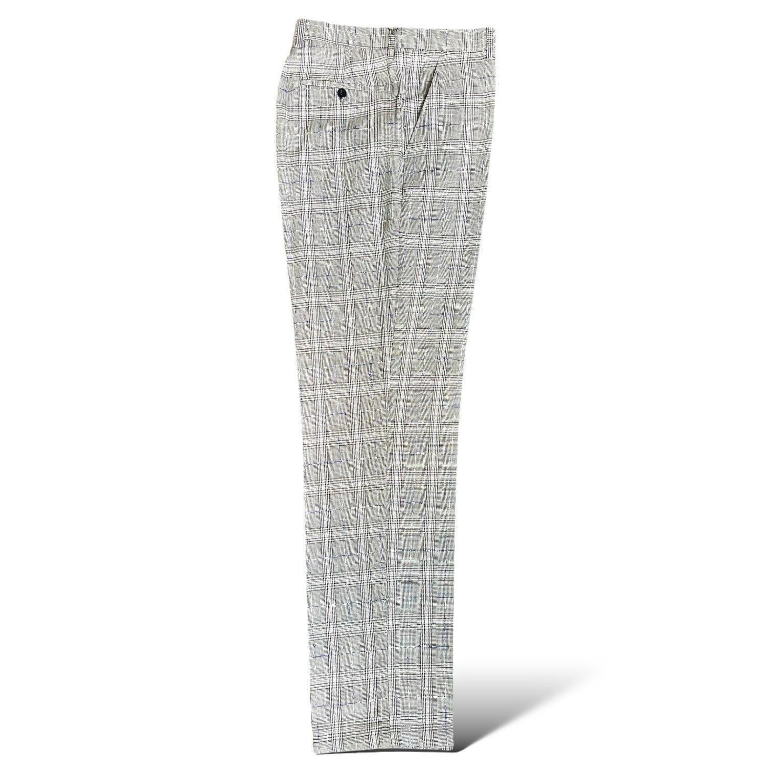Prestige Mens Gray/Black/Blue Plaid Dress Pants Navy 1 36 Prestige Mens Gray/Black/Blue Plaid Dress Pants Navy 1 36