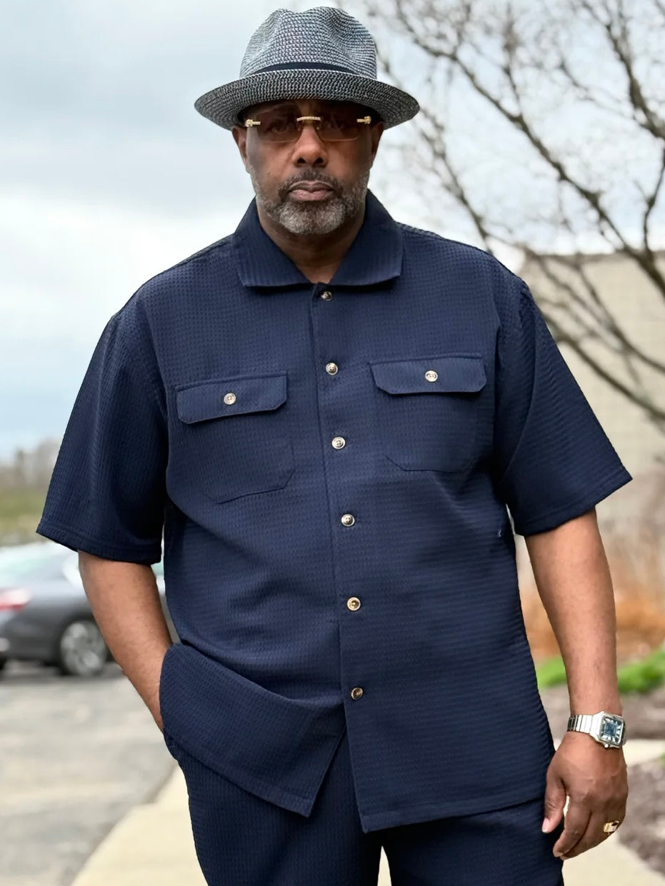 Lanzino "Midtown" Pant Set (Navy)