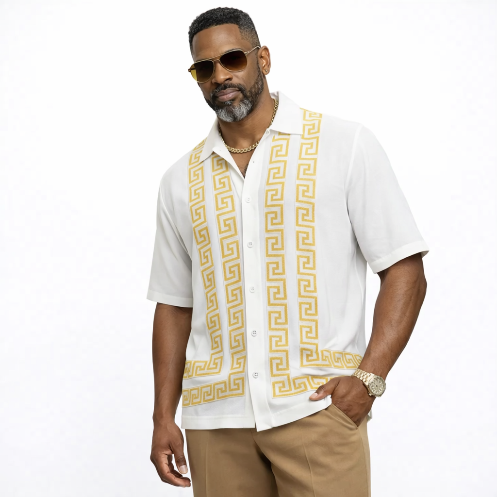 Silversilk Men’s 2-Piece Walking Suit – Knit Set – Tan 21019