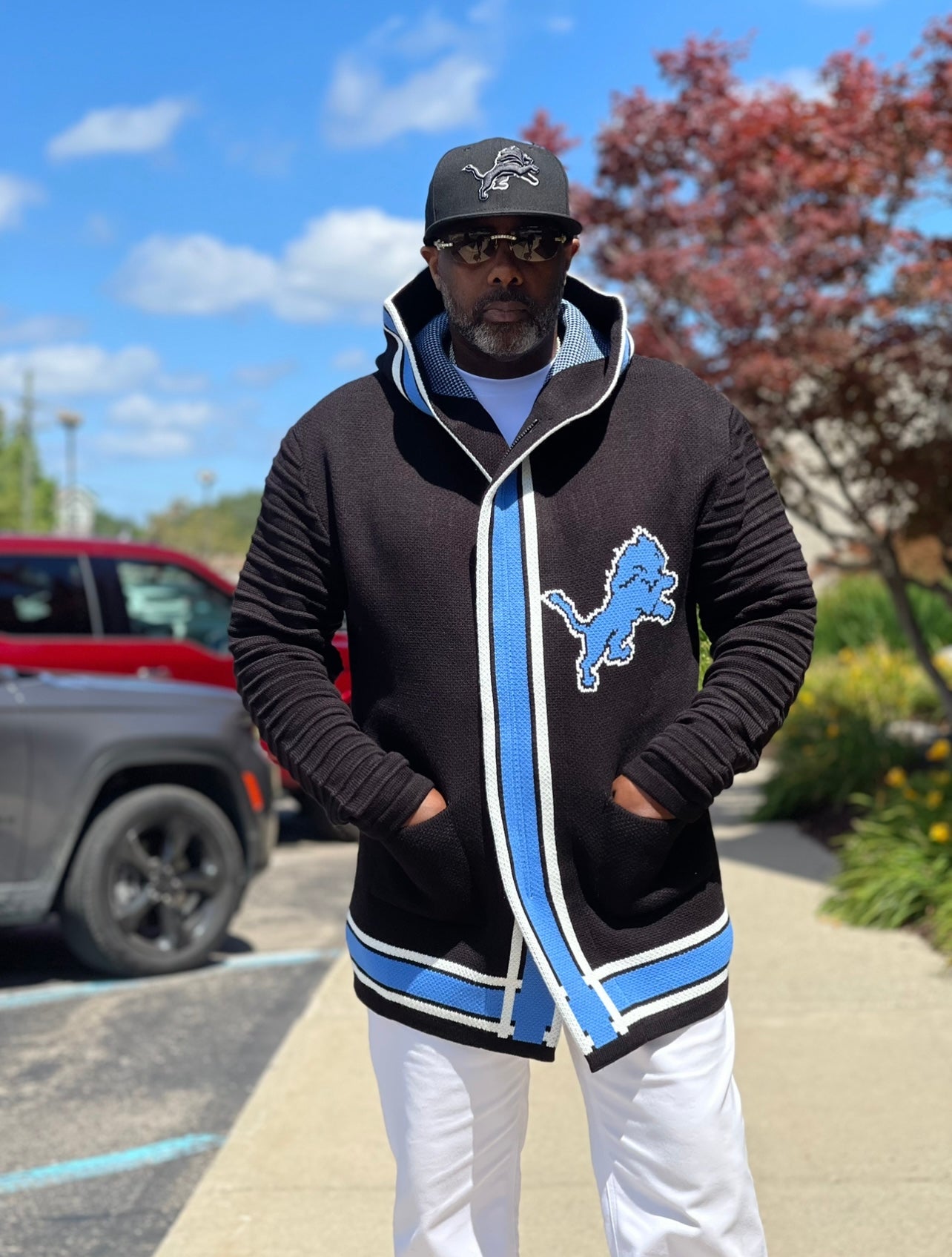 OIM "Detroit" 3/4 Length Sweater Jacket (Black)