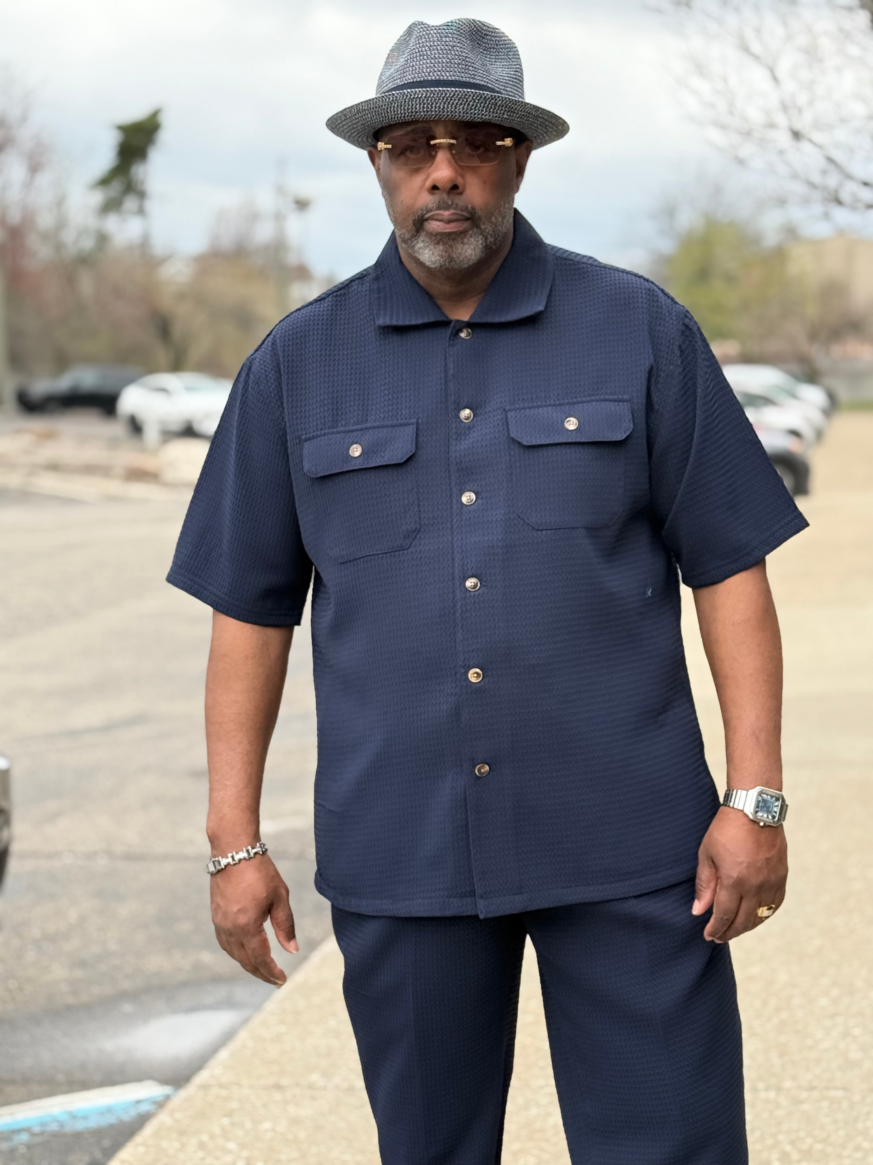 Lanzino "Midtown" Pant Set (Navy)