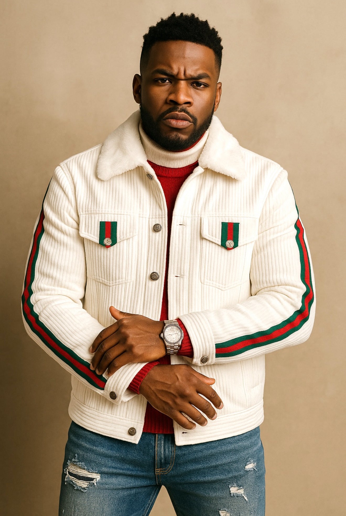 Prestige "Cypher" Jacket (White/Red/Green)