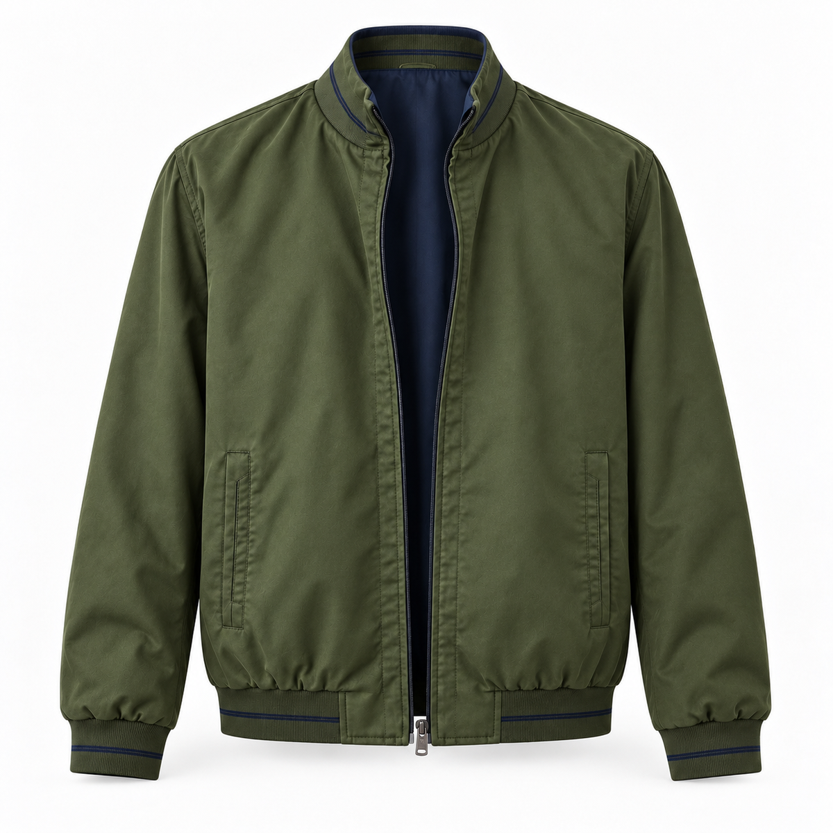 Enzo Reversible Car Coat Olive/Navy