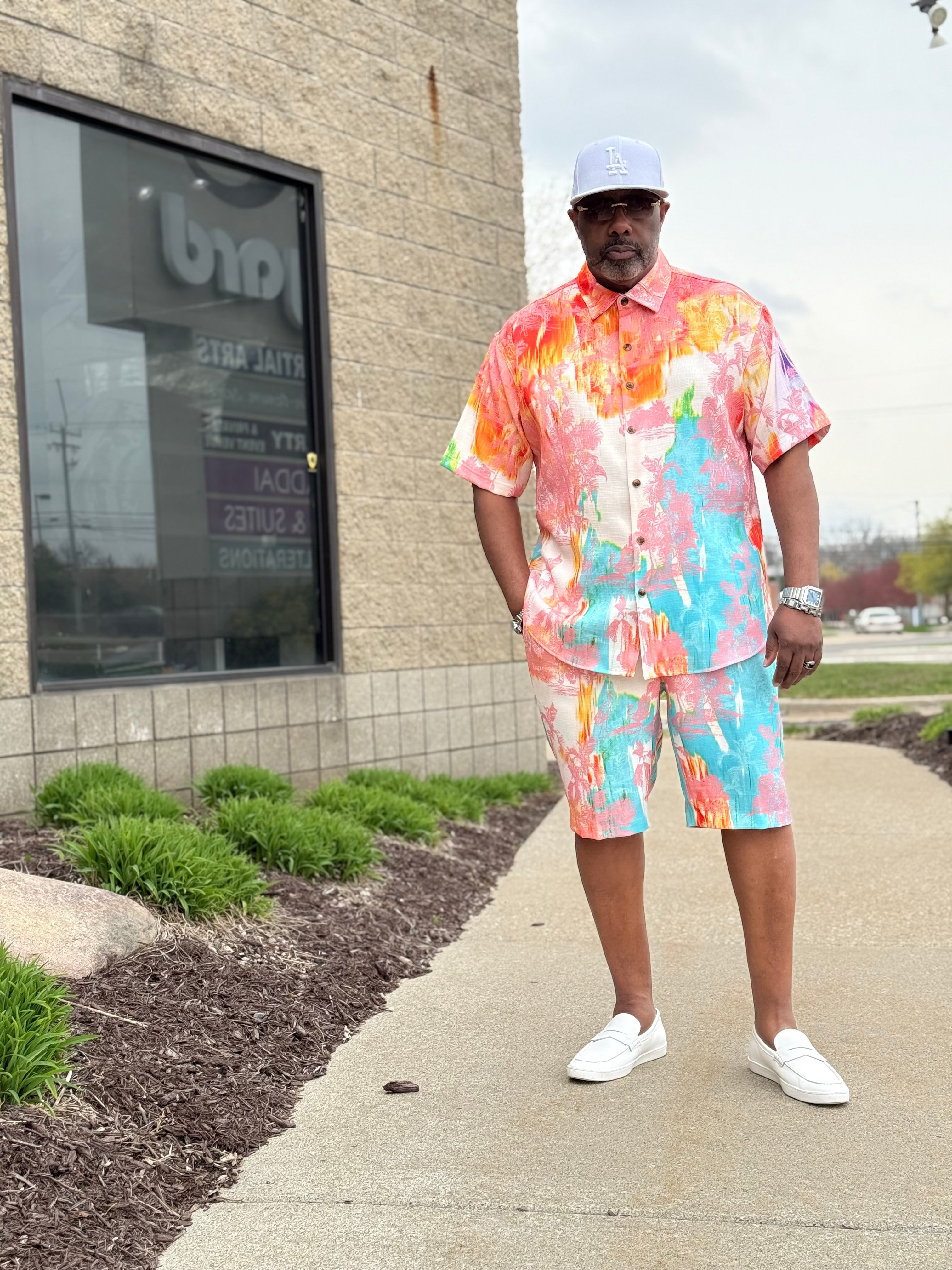 Lanzino Luxury Short Set (Multi) 220