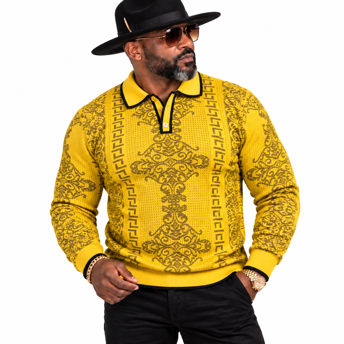 Prestige "Julio" Sweater (Yellow/Blue) 447
