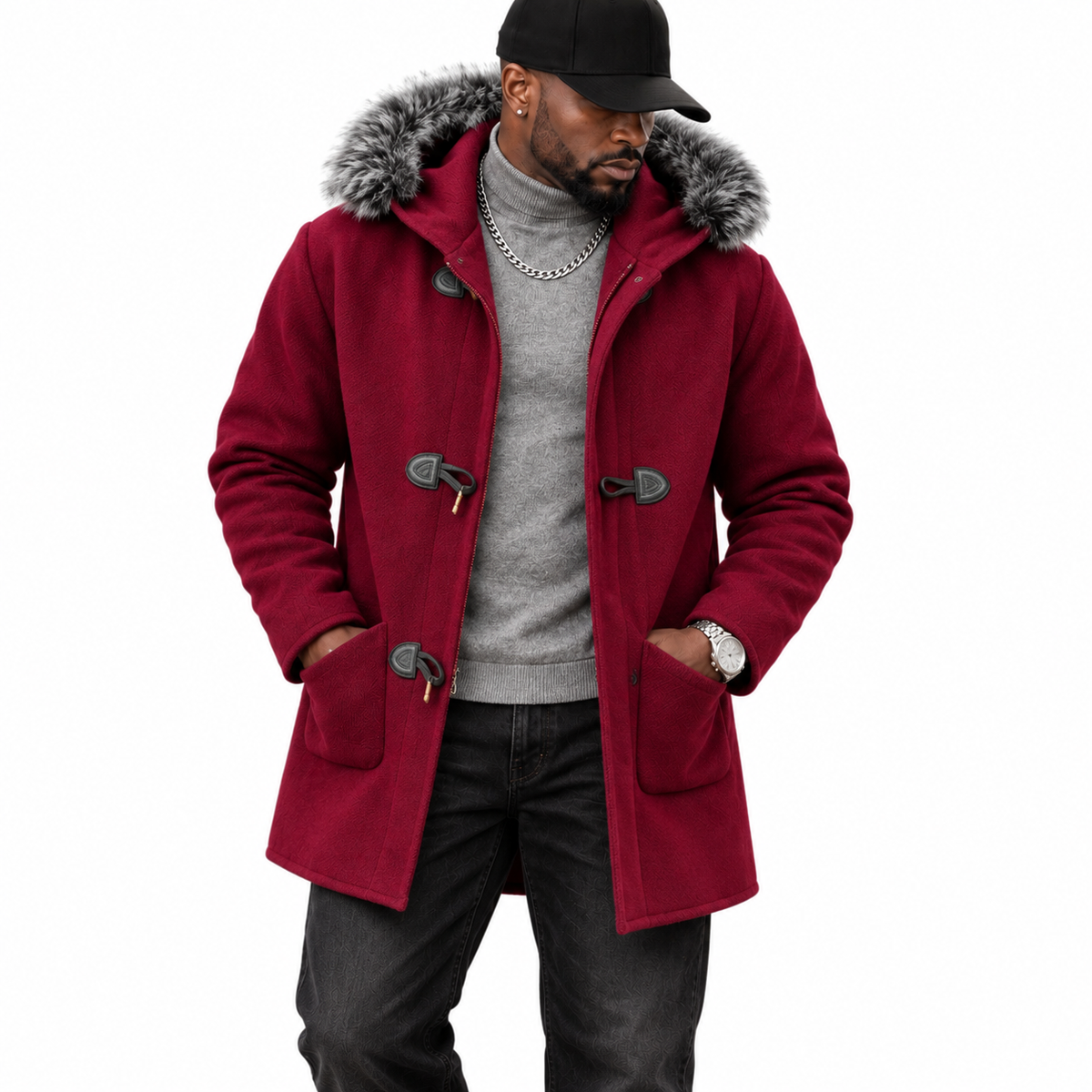 OIM "Lexington" Zip up Sweater (Cabernet)