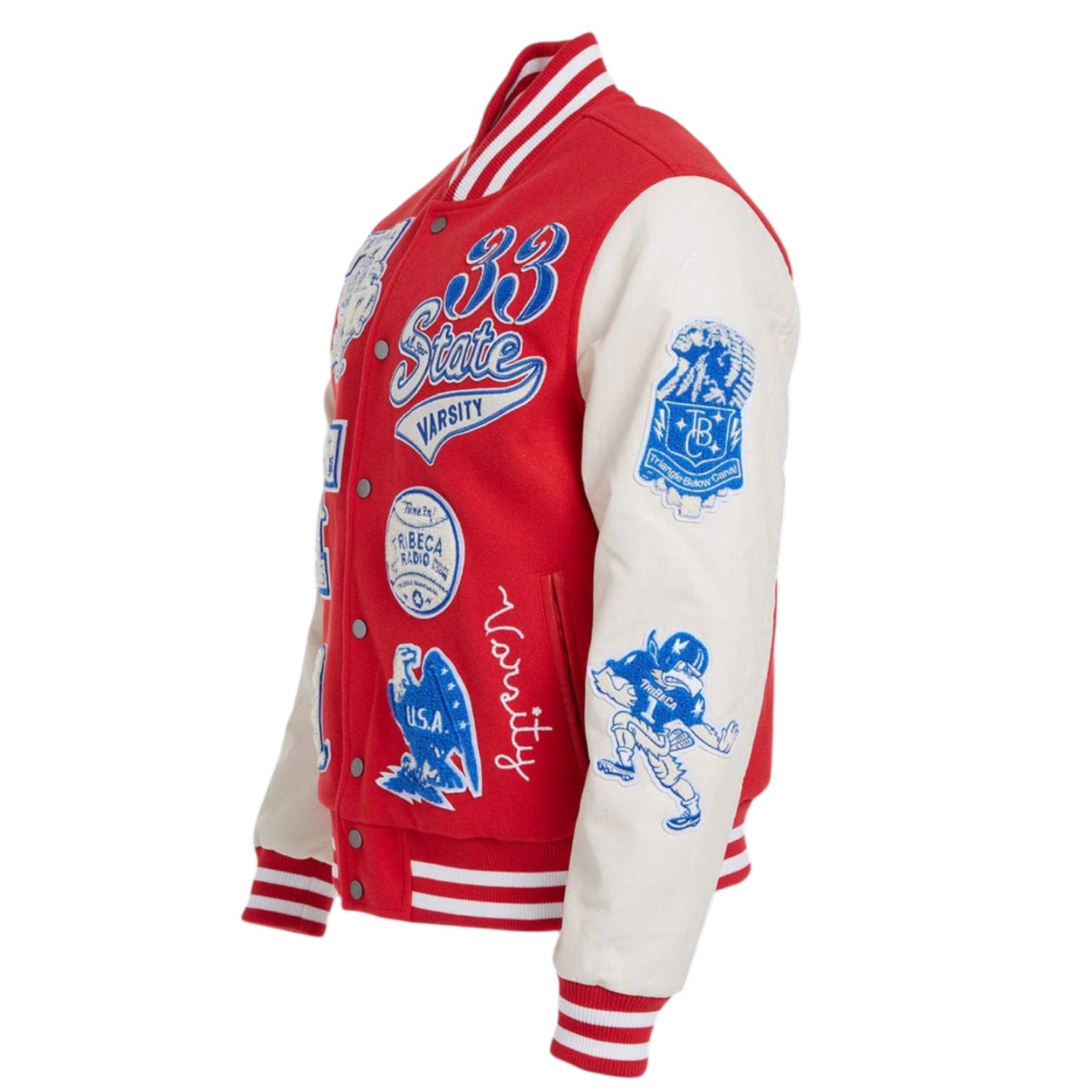 Jordan Craig Men’s Wool Bomber Jacket – Red