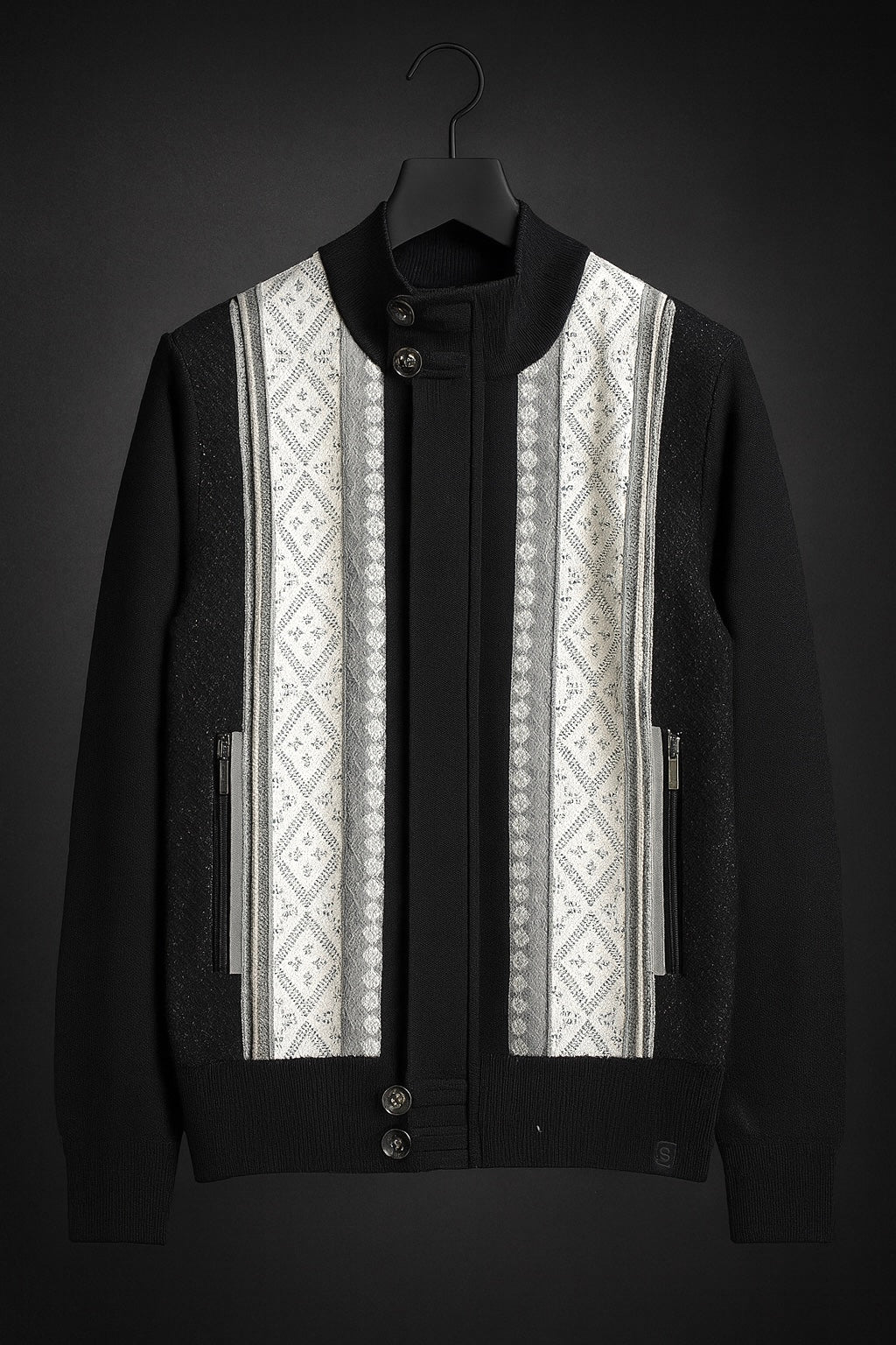 Silversilk Sweater Jacket (Black) 11007