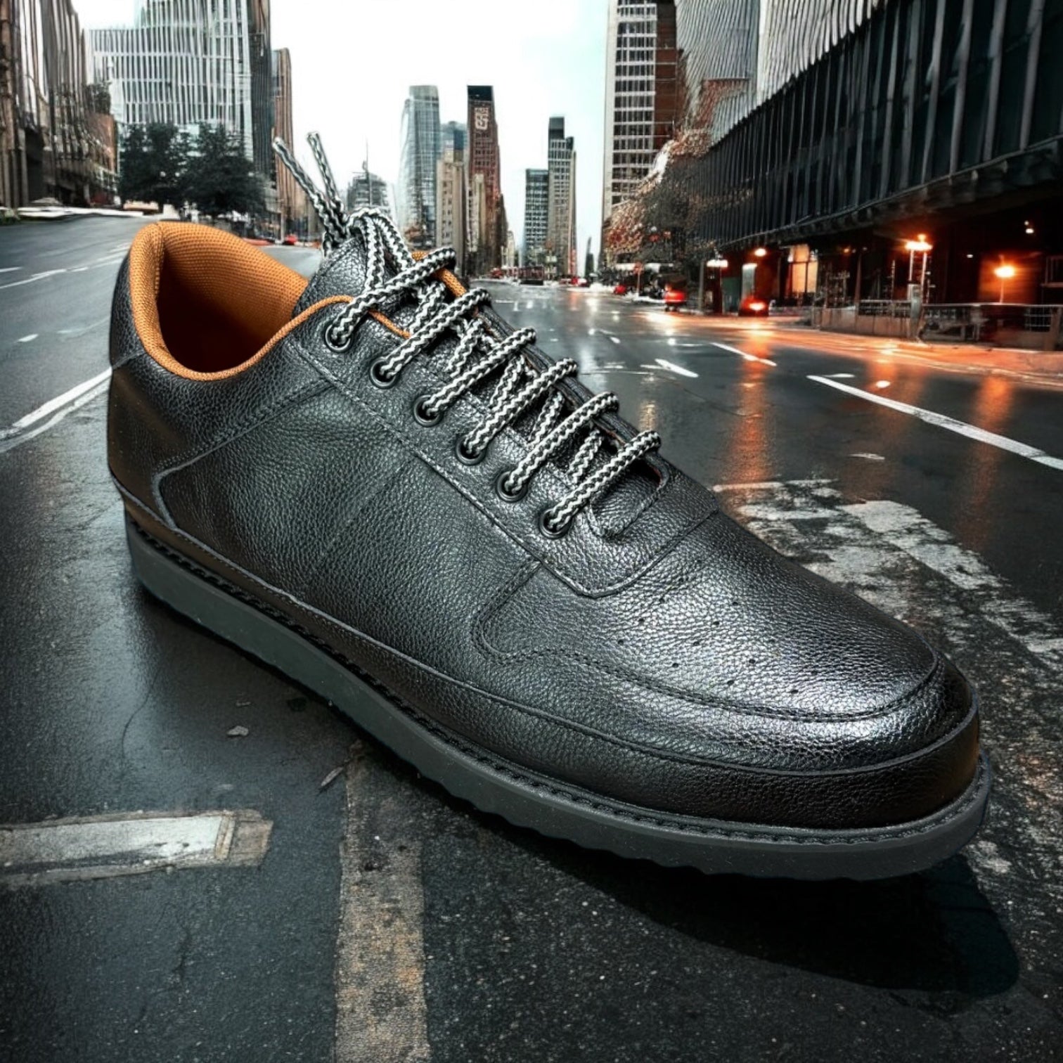 Tayno Casual Sneaker Shoe (Black)