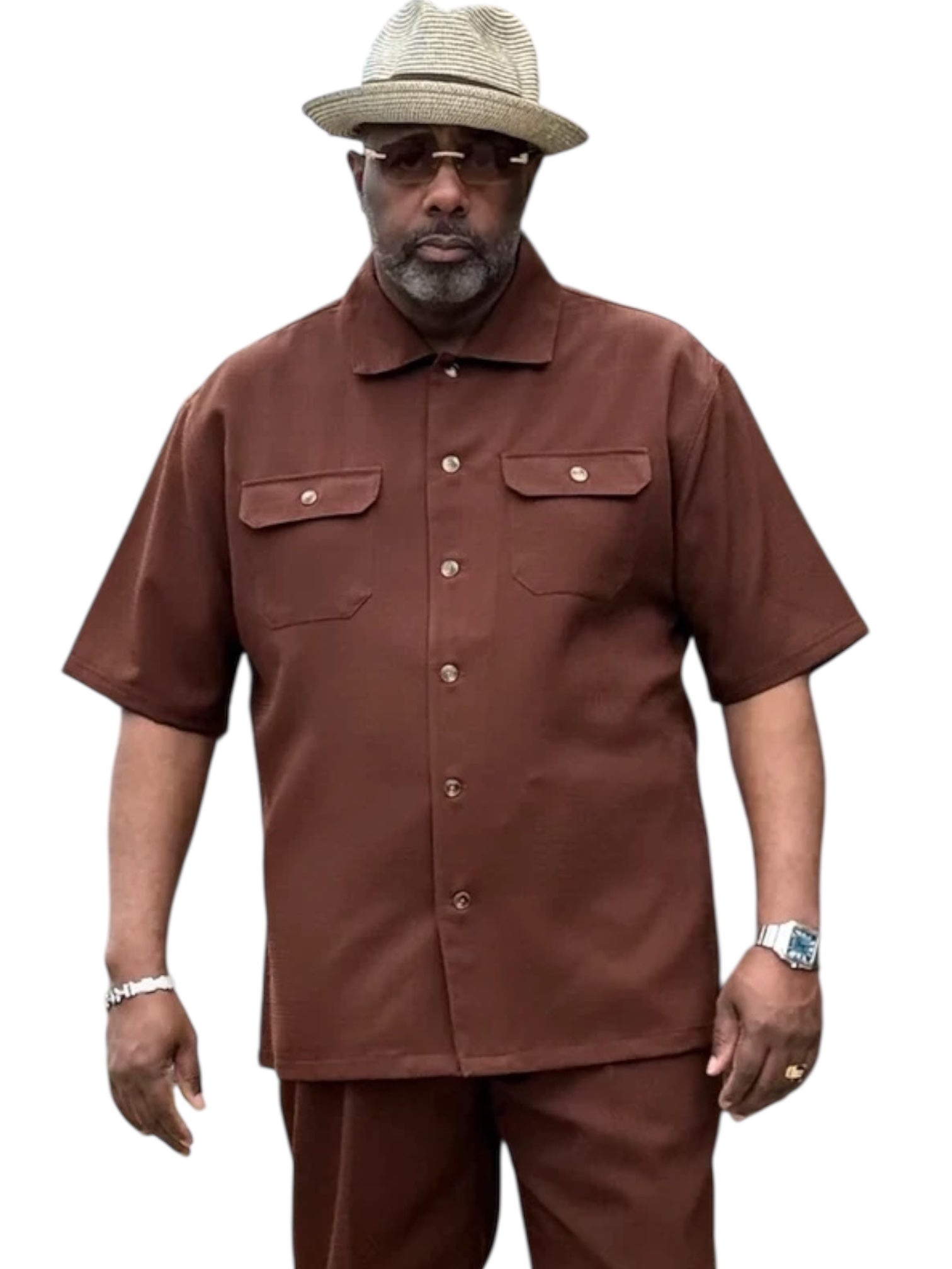 Lanzino "Midtown" Pant Set (Brown)