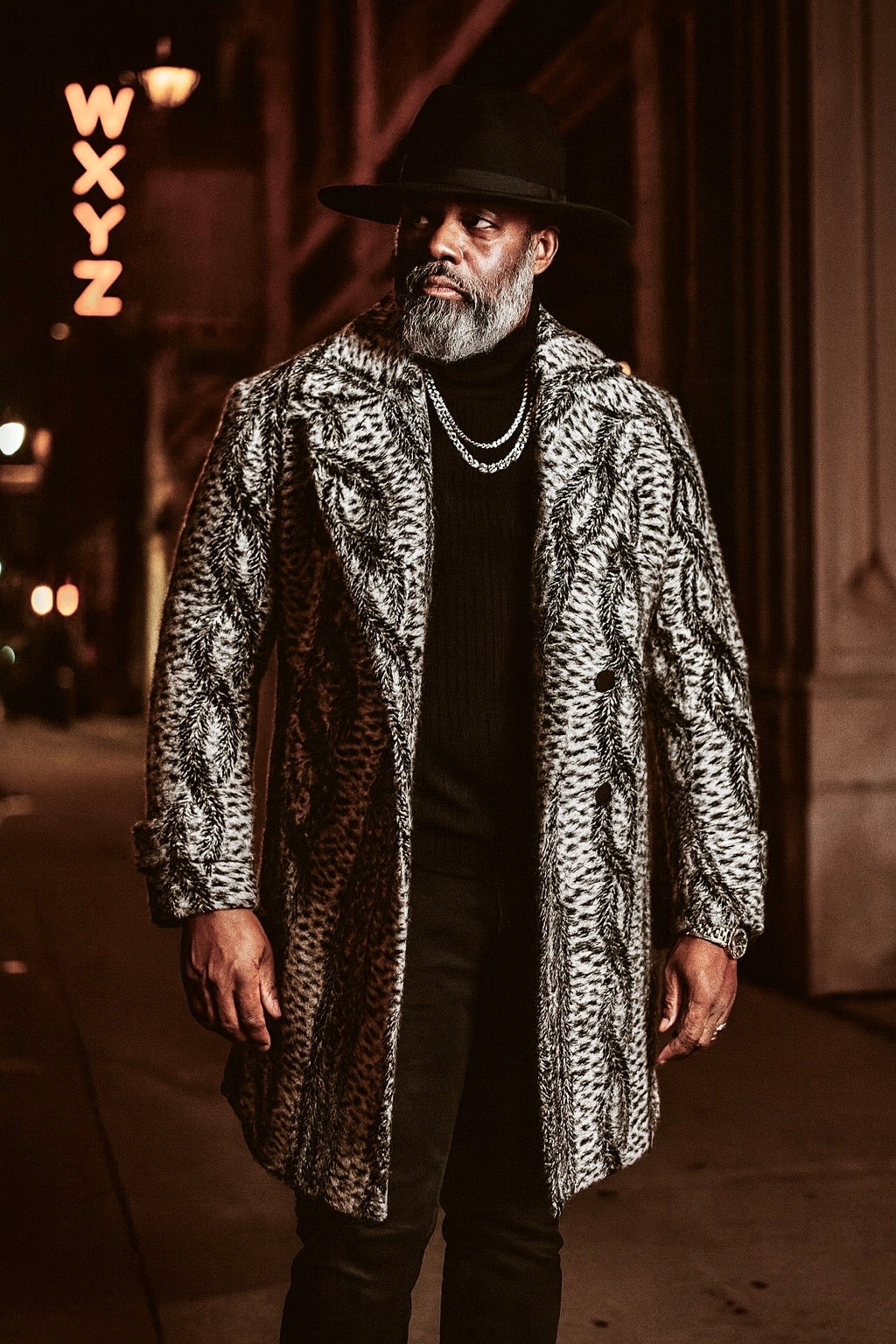 Cigar "Blanka" 3/4 Length Graphic DB Peacoat