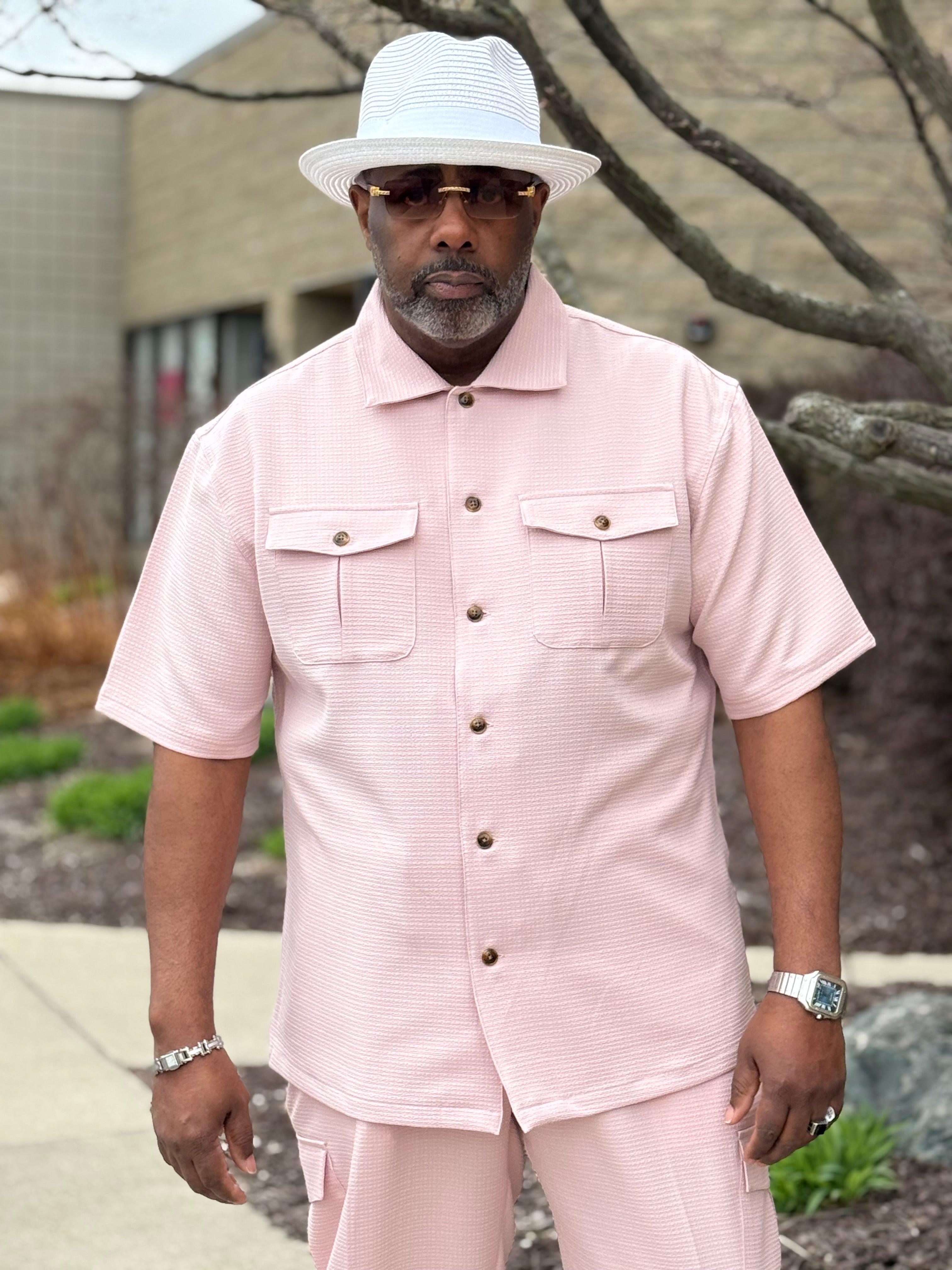 Lanzino "Cargo" Pant Set (Blush)