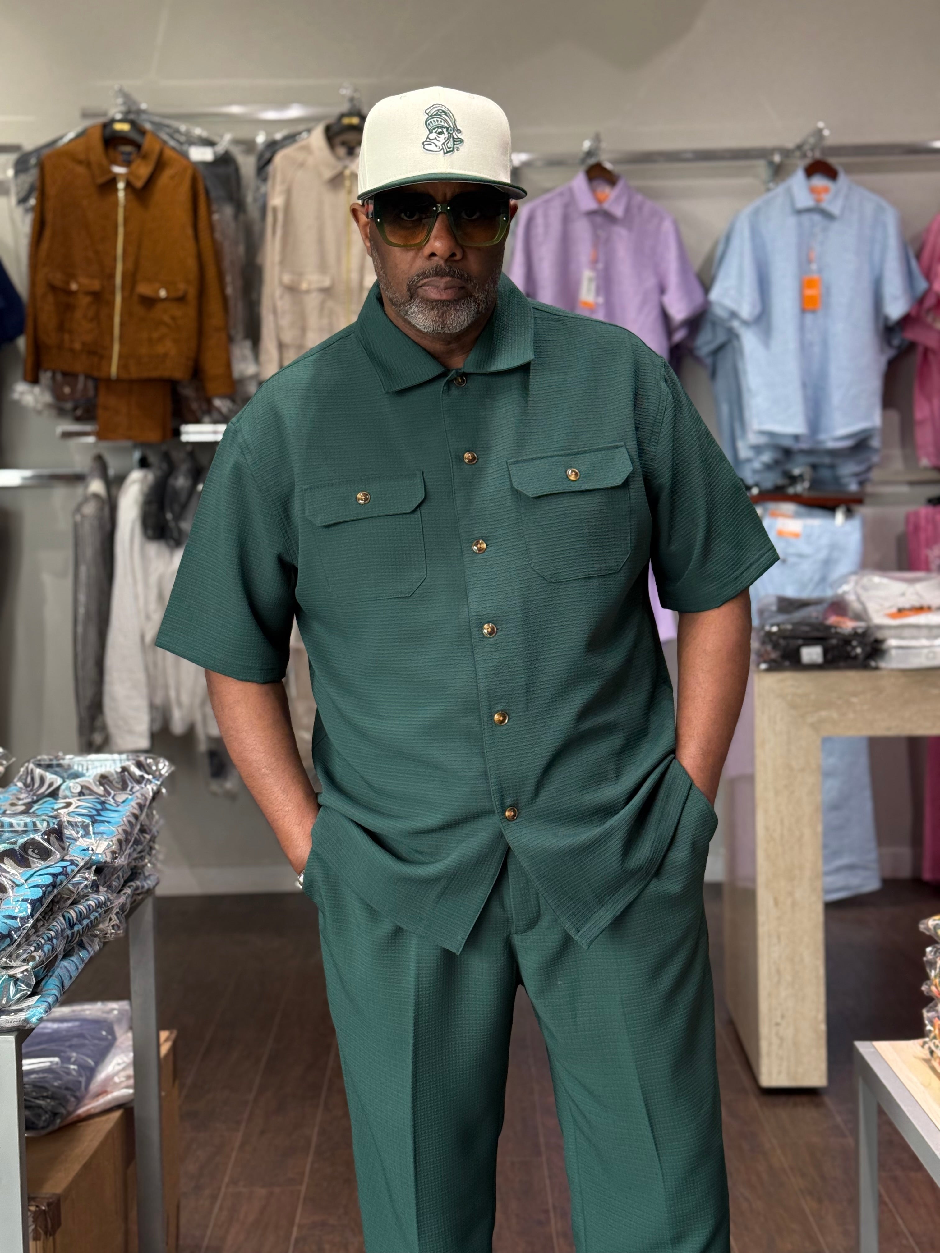 Lanzino "Midtown" Pant Set (Hunter)