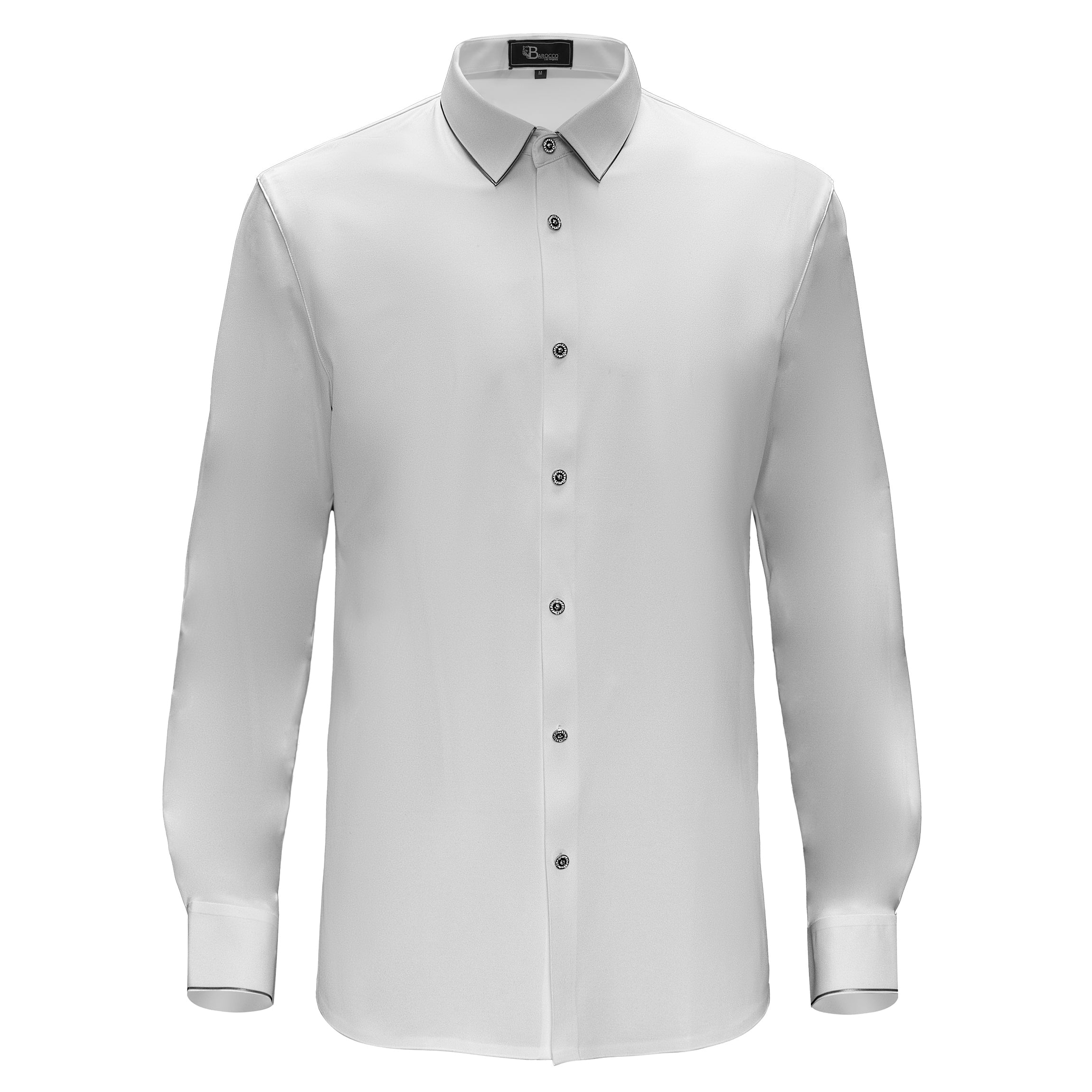 Imperial Essence Button-Up Shirt WHITE/SILVER