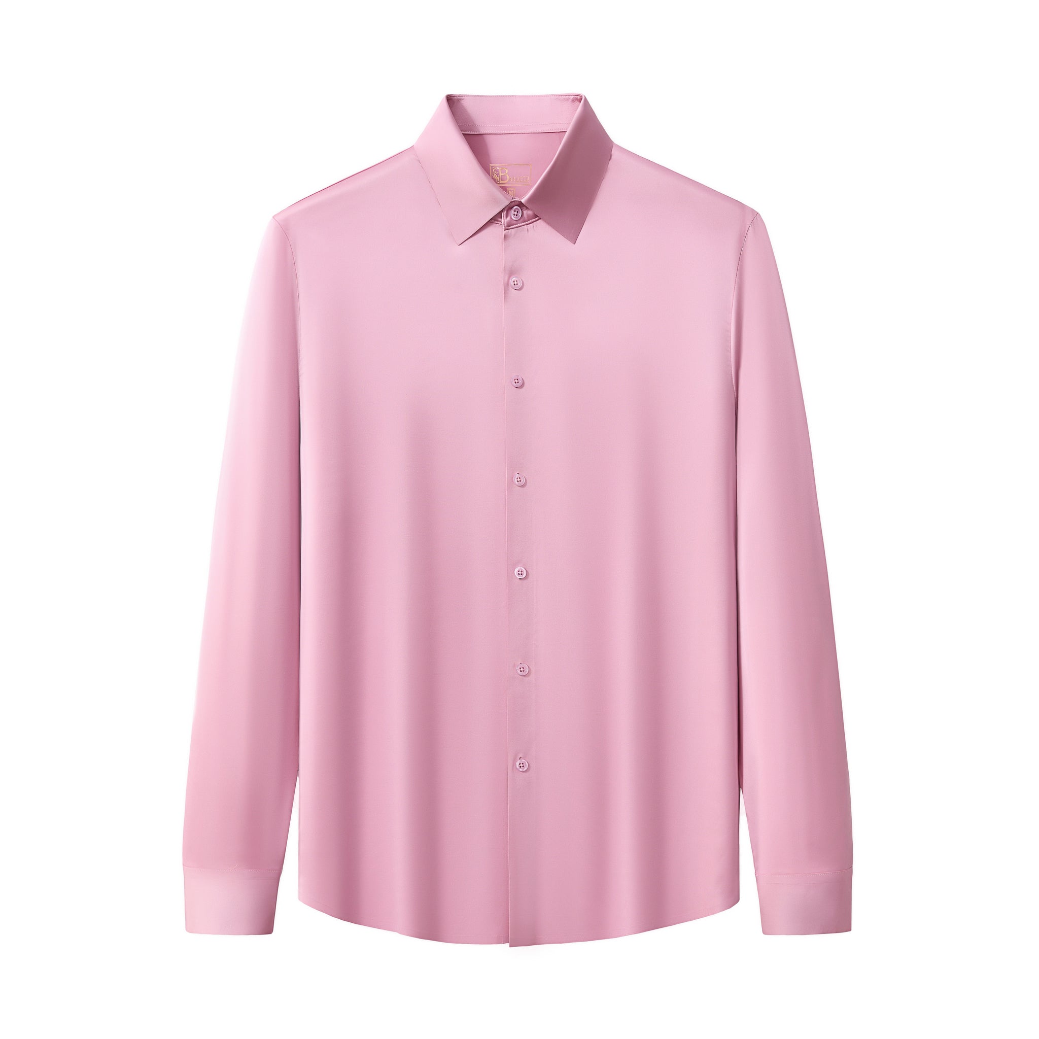 SIGNATURE SATIN STITCHLESS LS Shirt DUSTY PINK