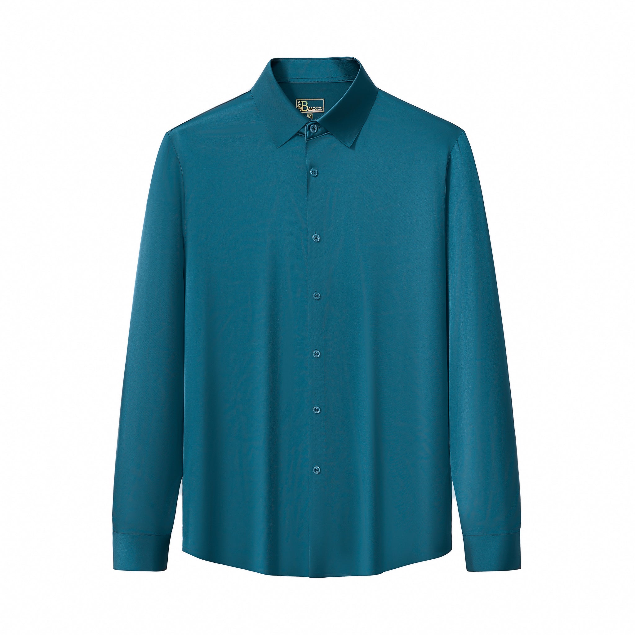 SIGNATURE SATIN STITCHLESS LS Shirt TEAL