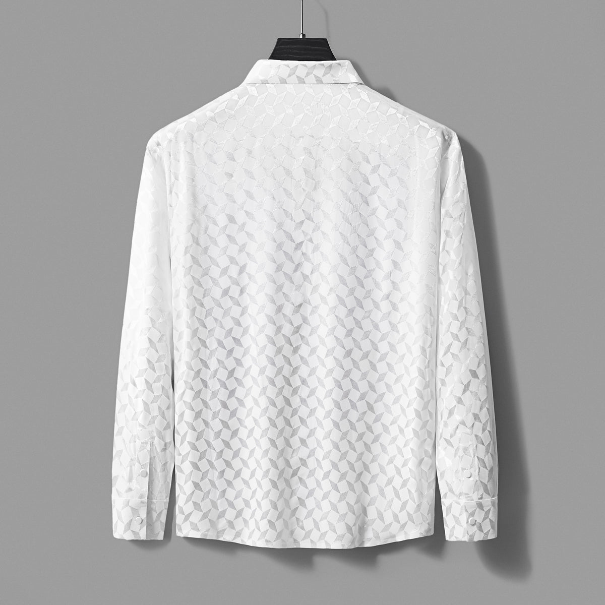 Optic Tessellation Stitchless LS Shirt IVORY