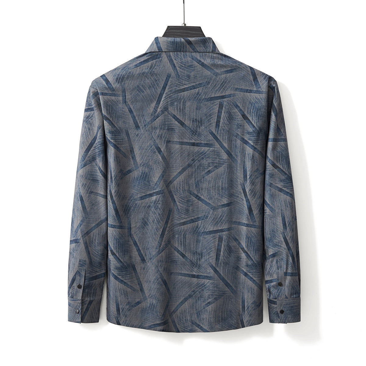 Inkstroke Geo Stitchless Shirt NAVY