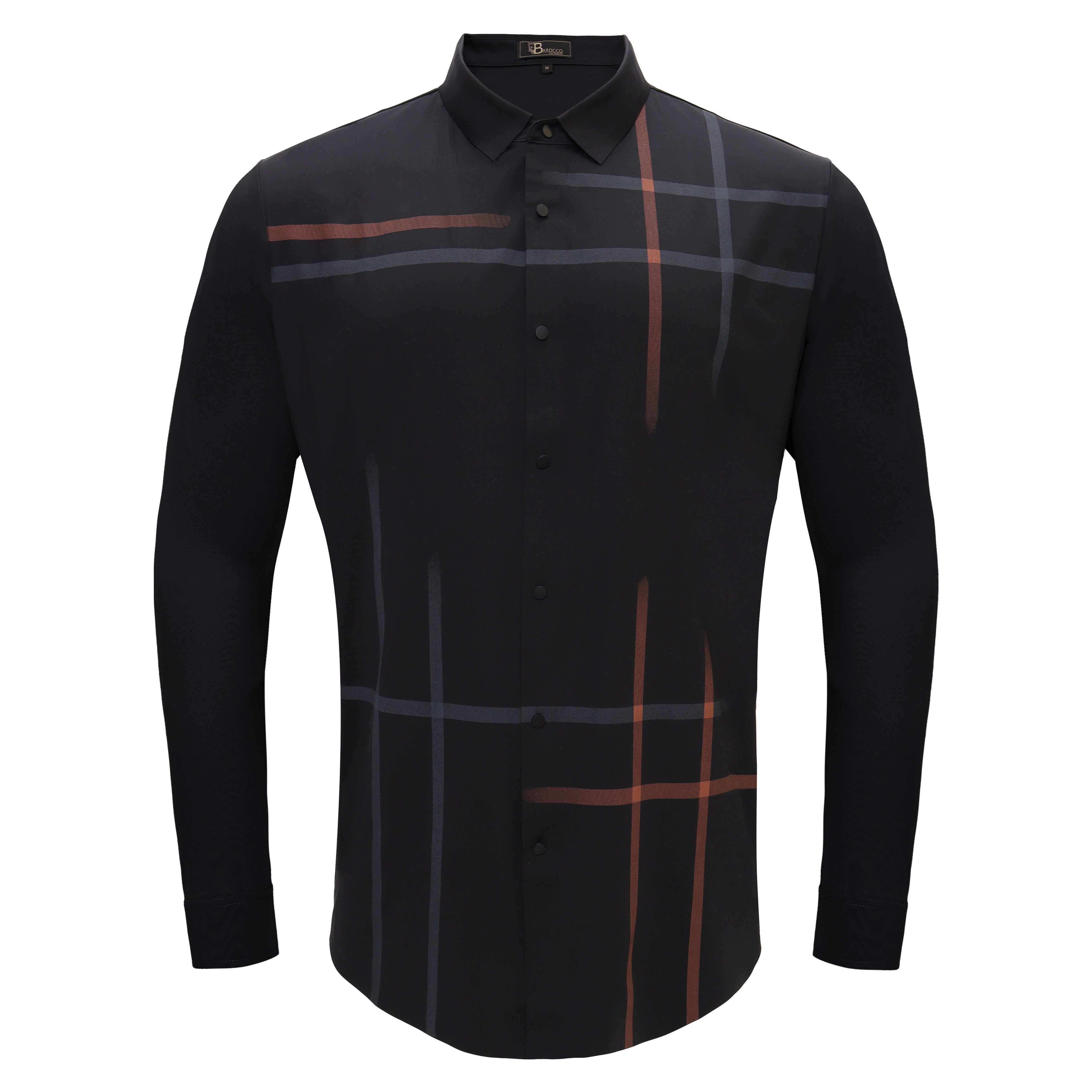 Checkmate Plaid Button-Up Shirt BLACK
