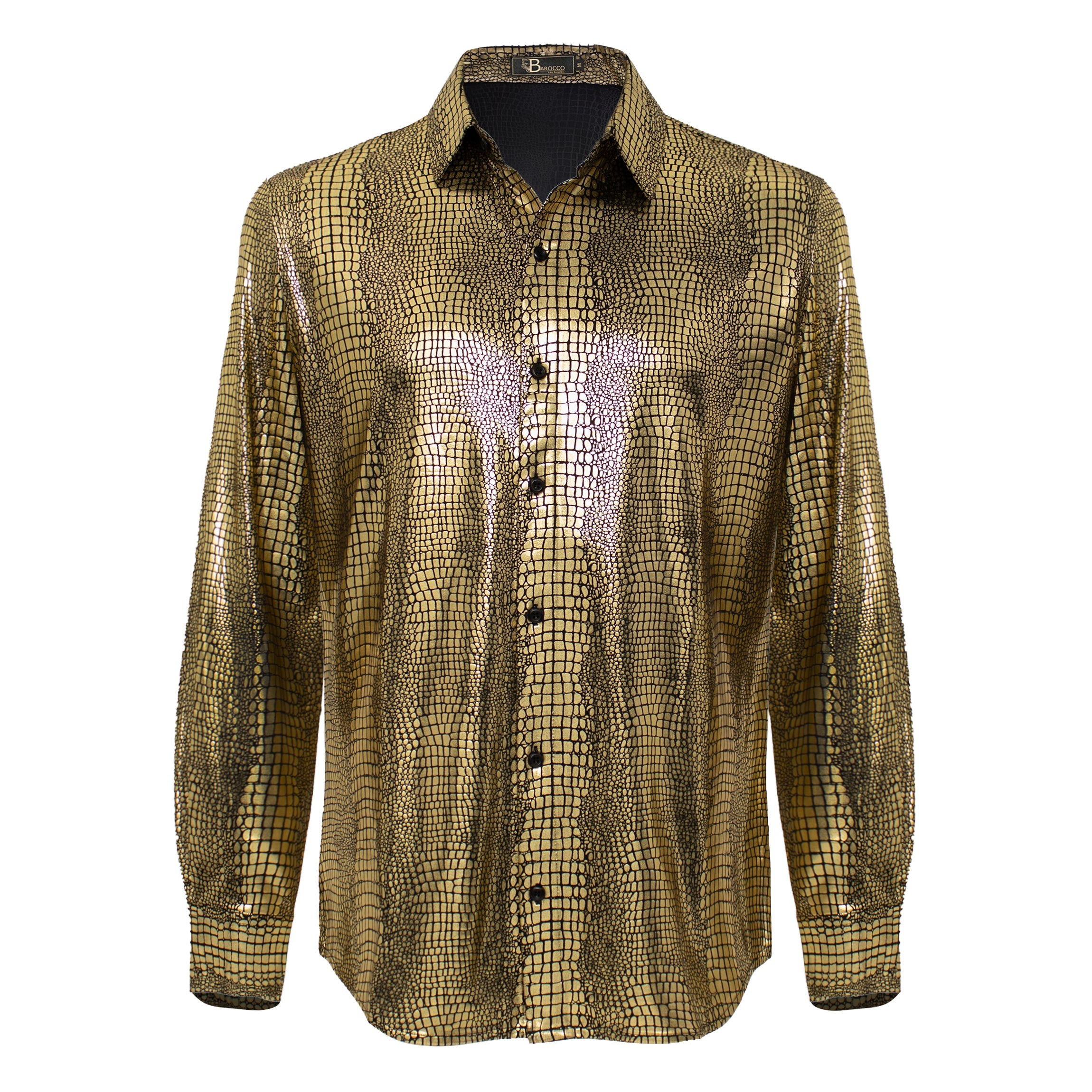 Bright Affluence Button-Up Shirt GOLD