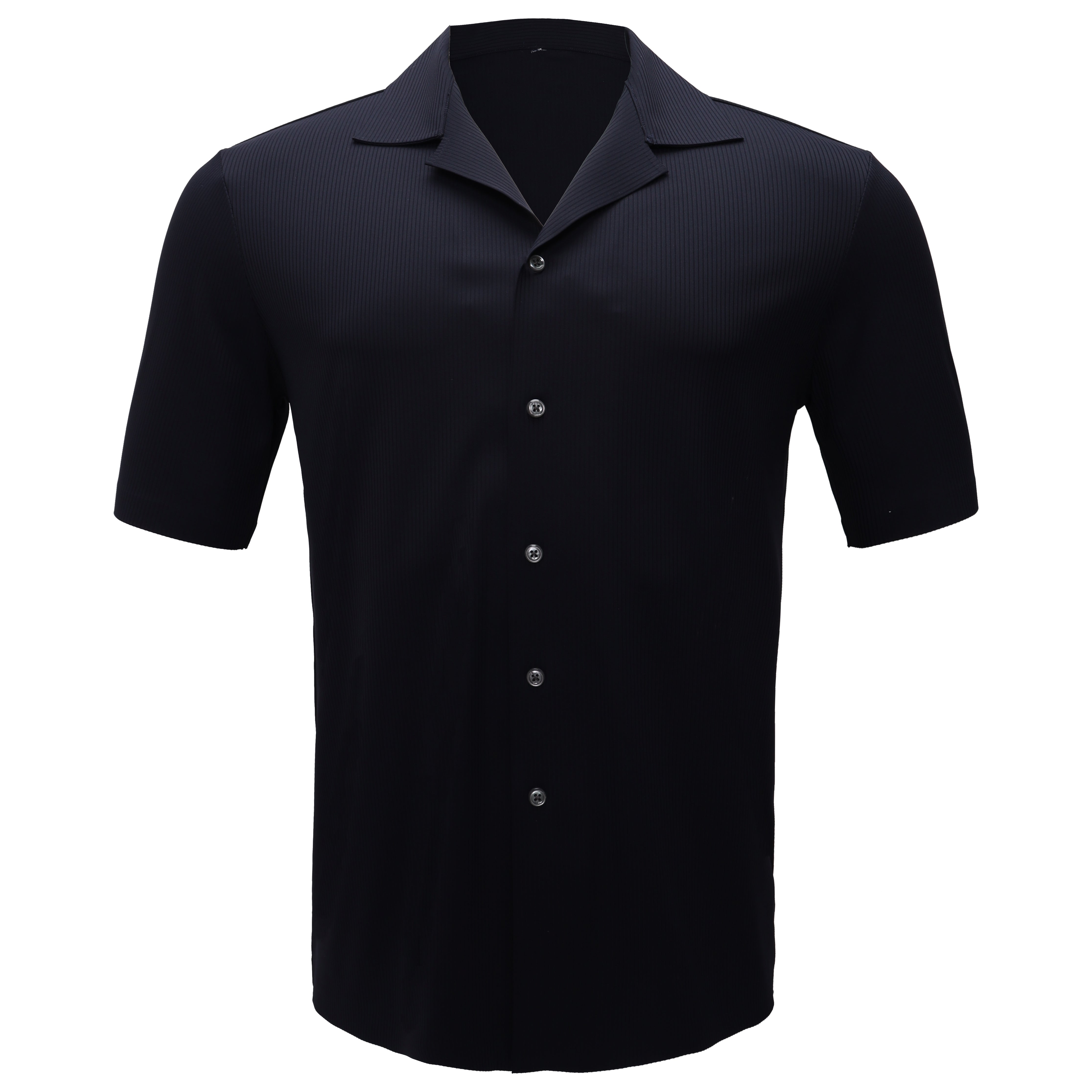 Refined Relaxation Short-Sleeved Button-Up Shirt NAVY