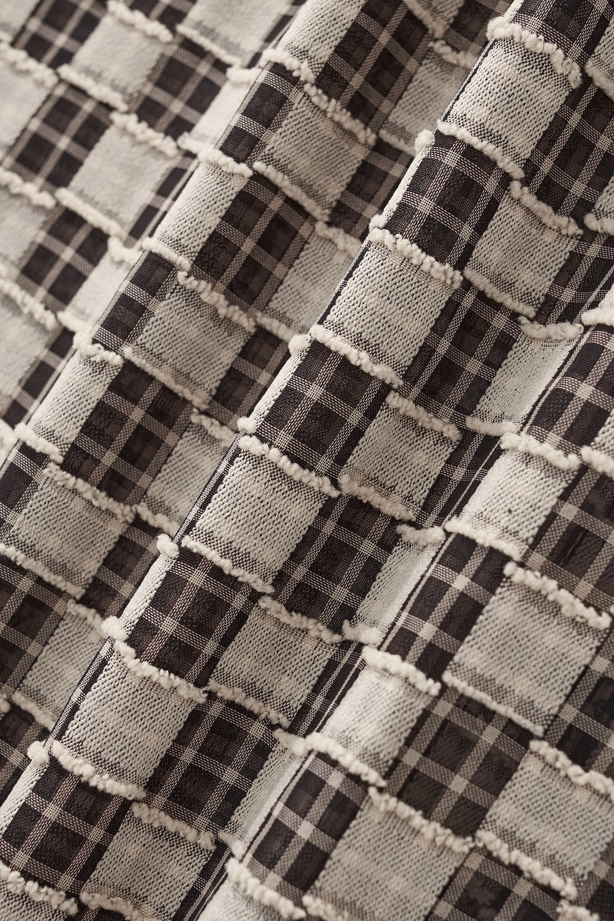 Textured Grid Shirt GREY