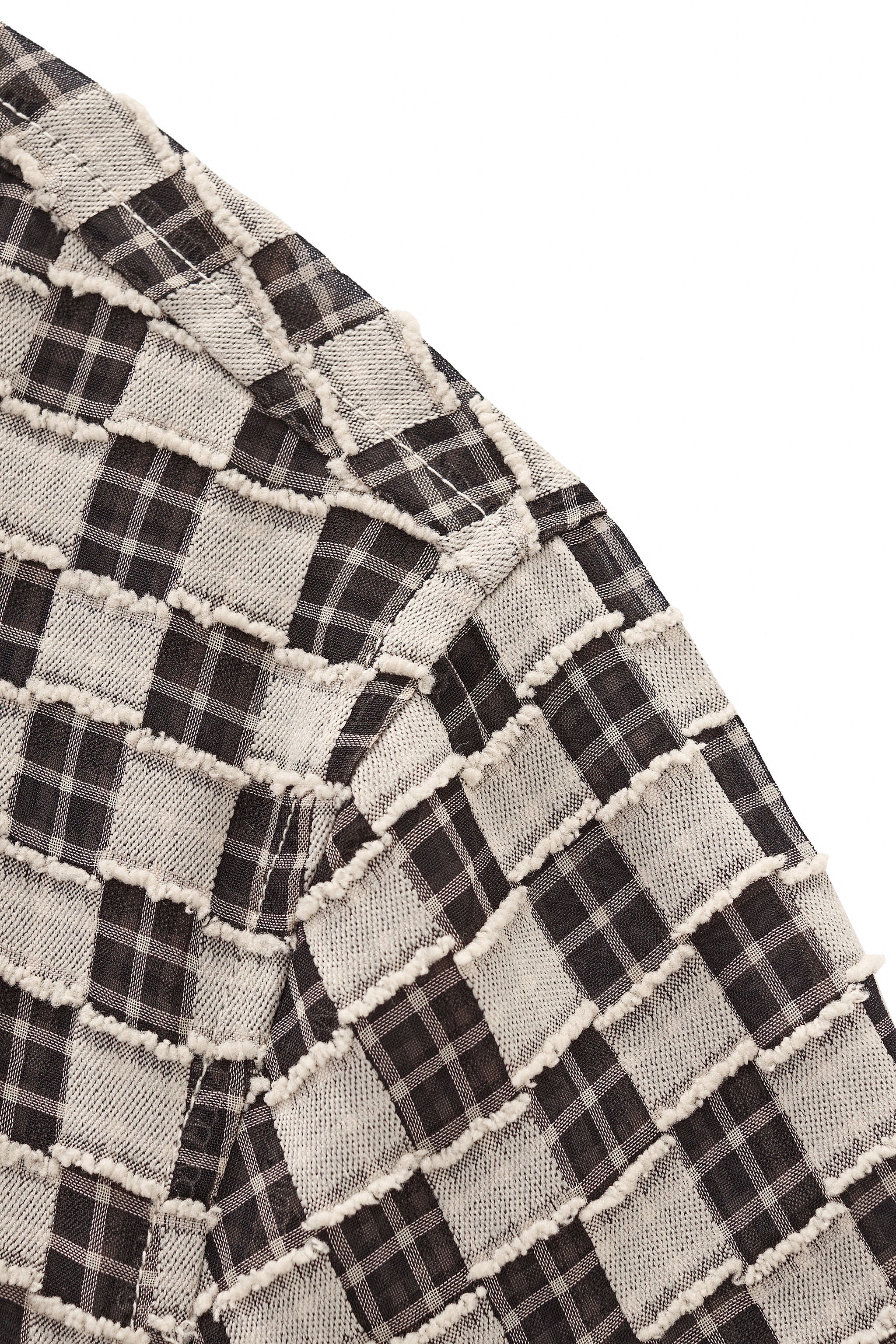 Textured Grid Shirt GREY