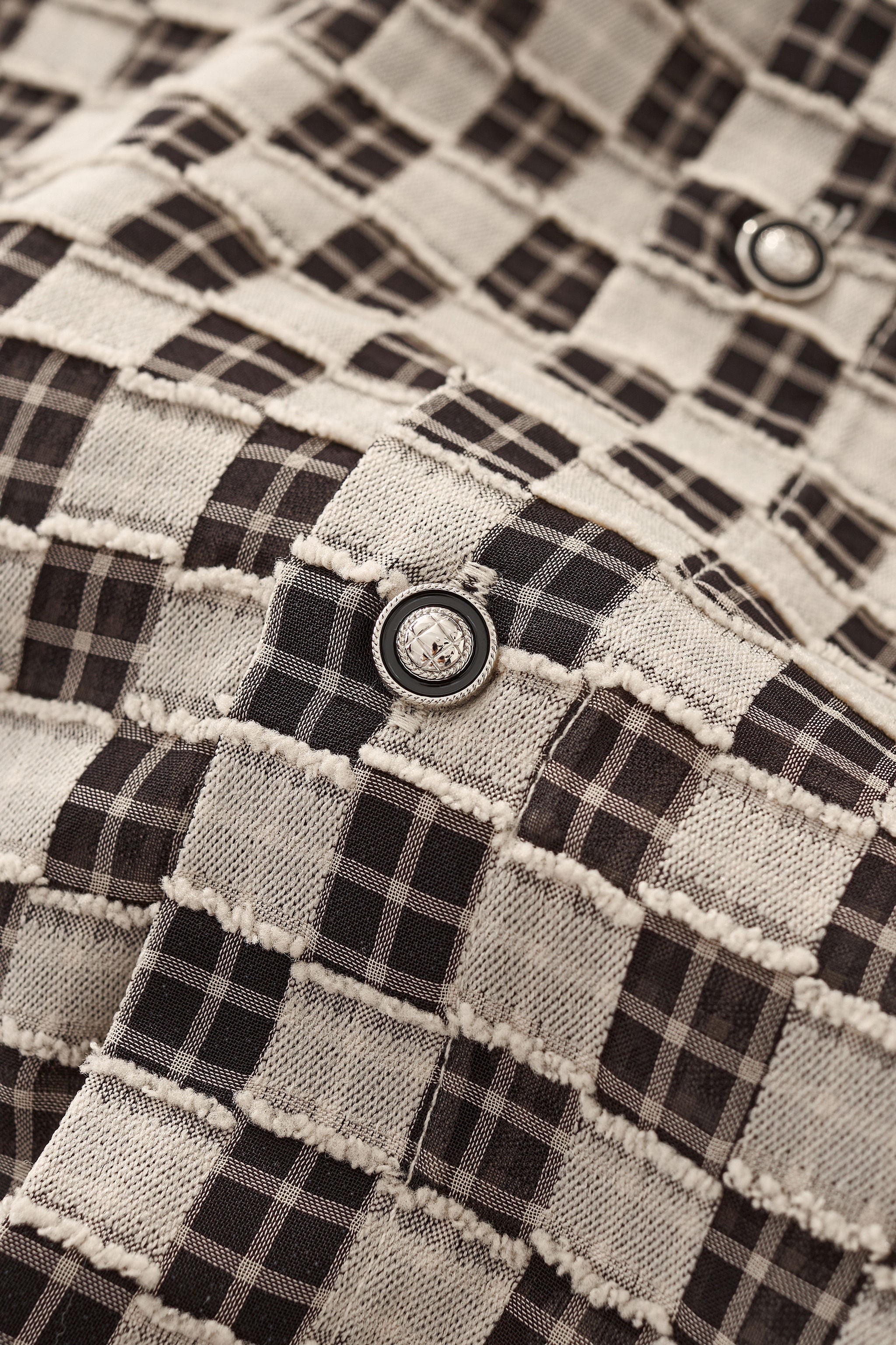 Textured Grid Shirt GREY
