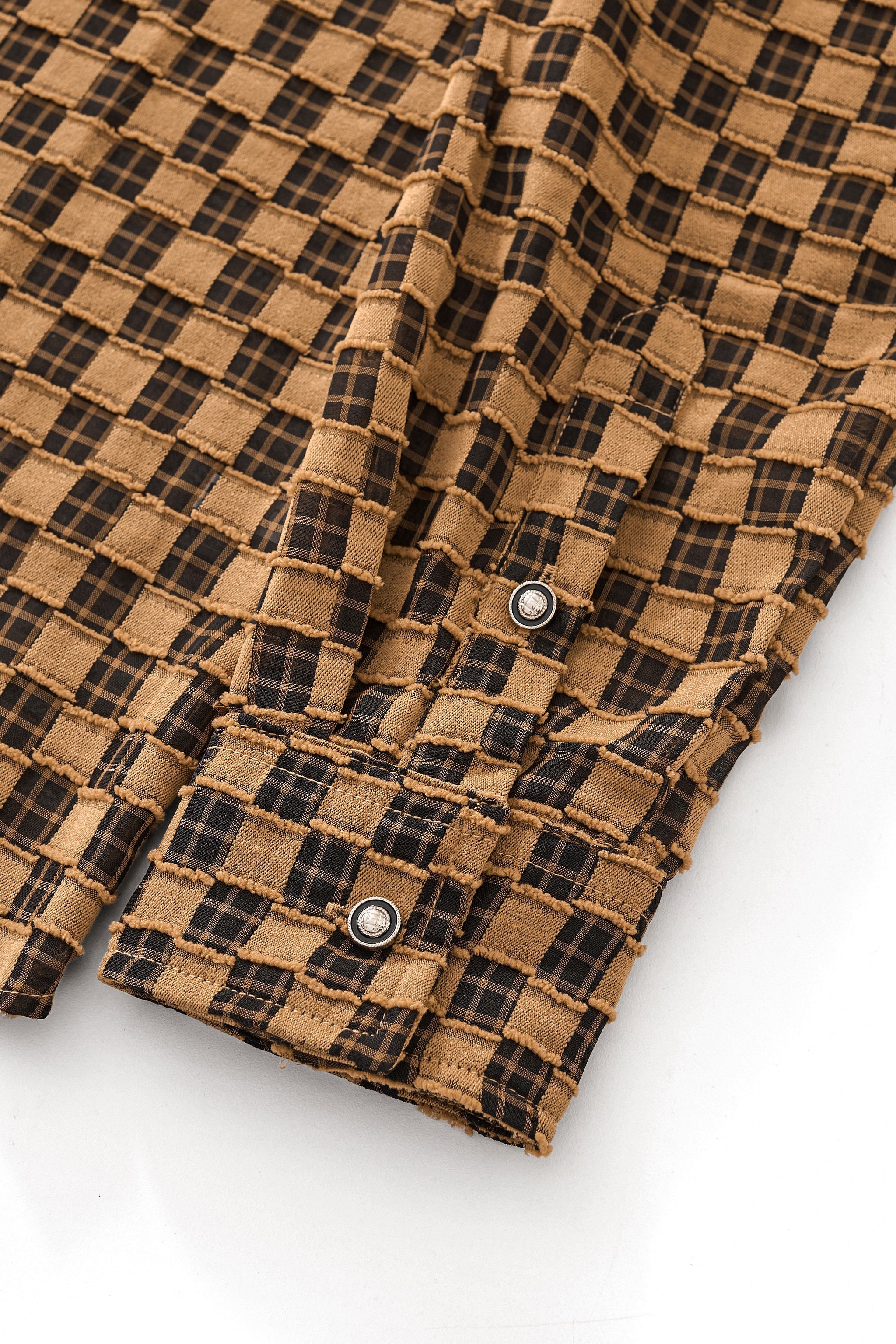 Textured Grid Shirt KHAKI