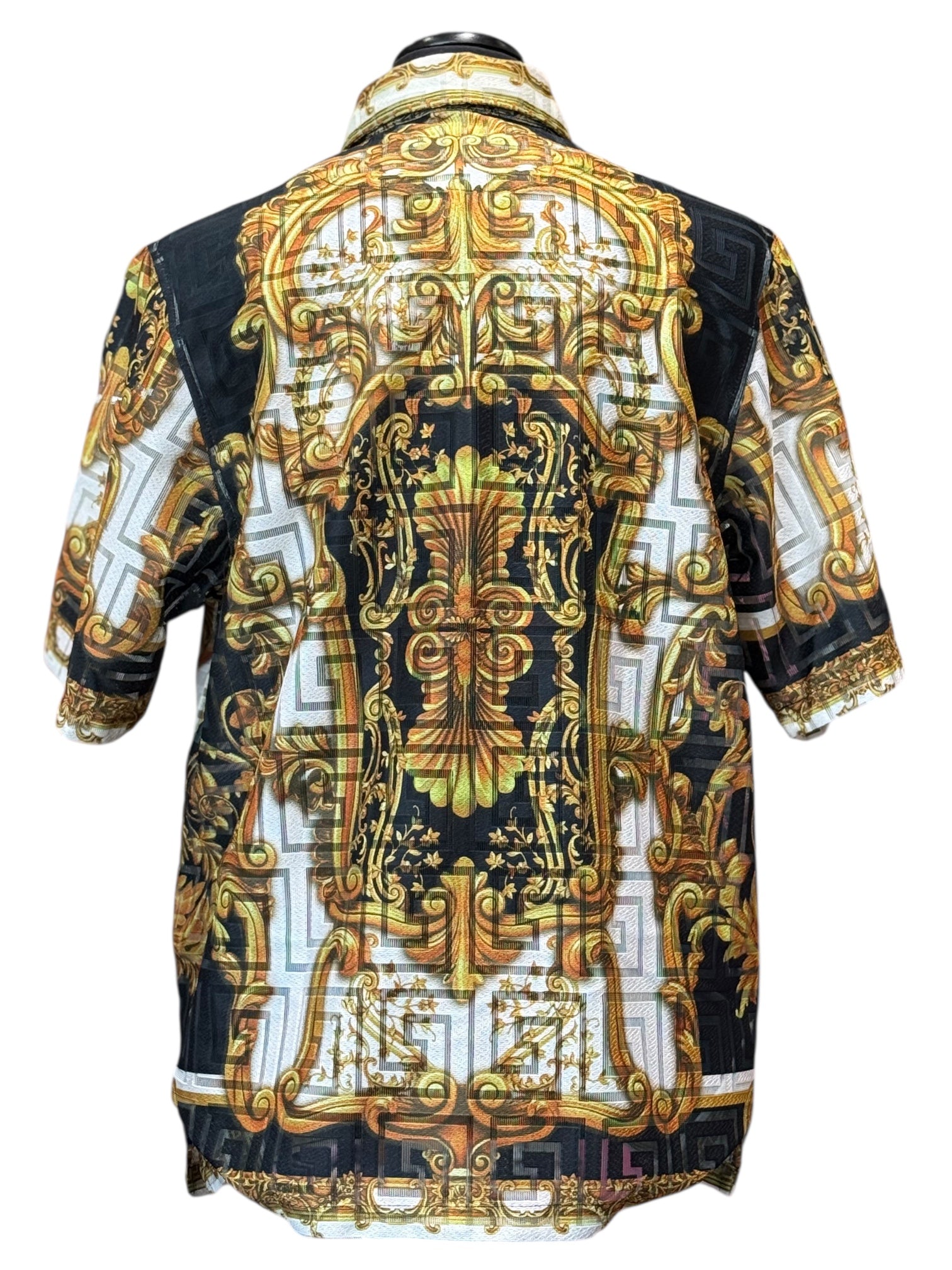 Prestige Lace Printed Shirt (Black) 300