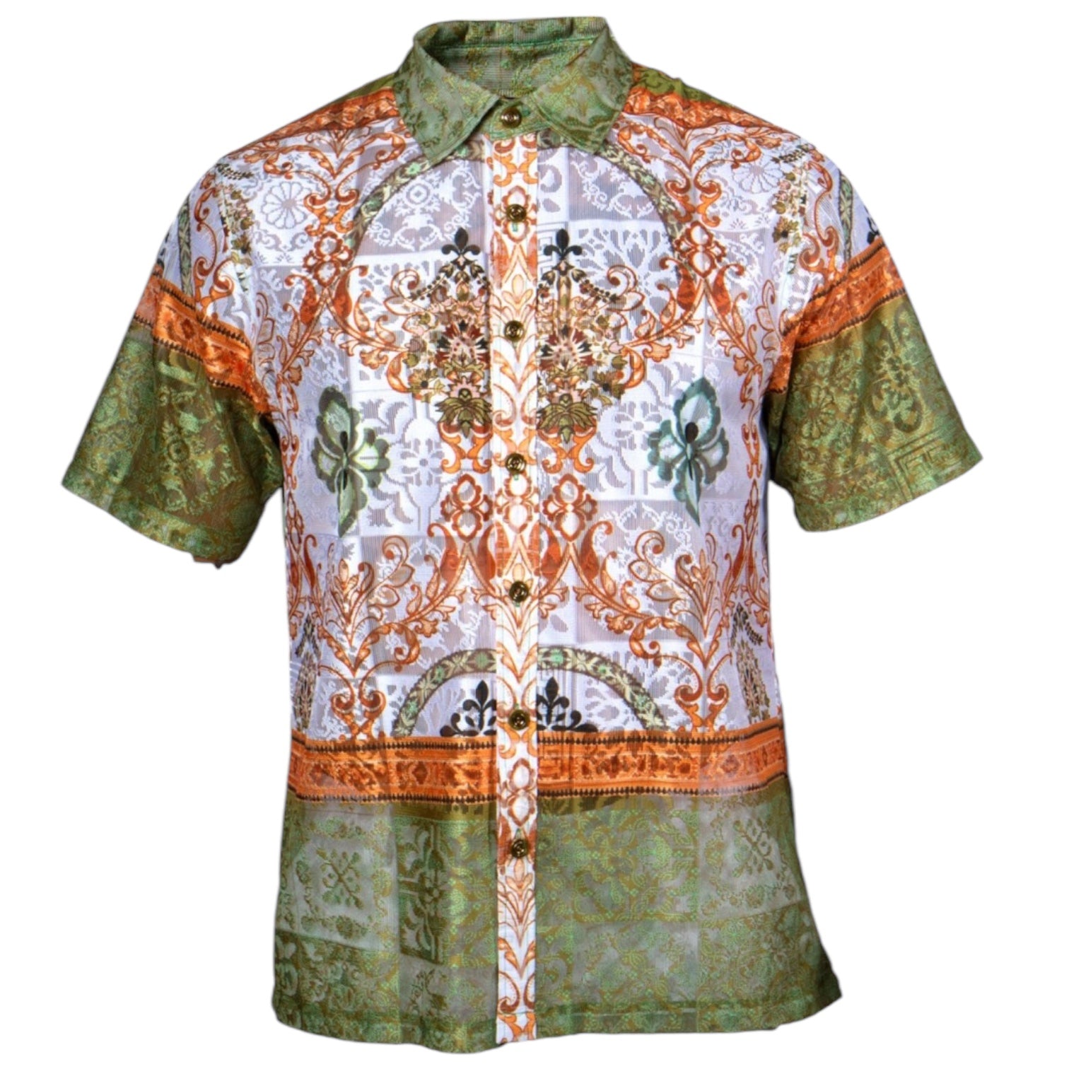 Prestige Lace Printed Shirt (Avacado) 513