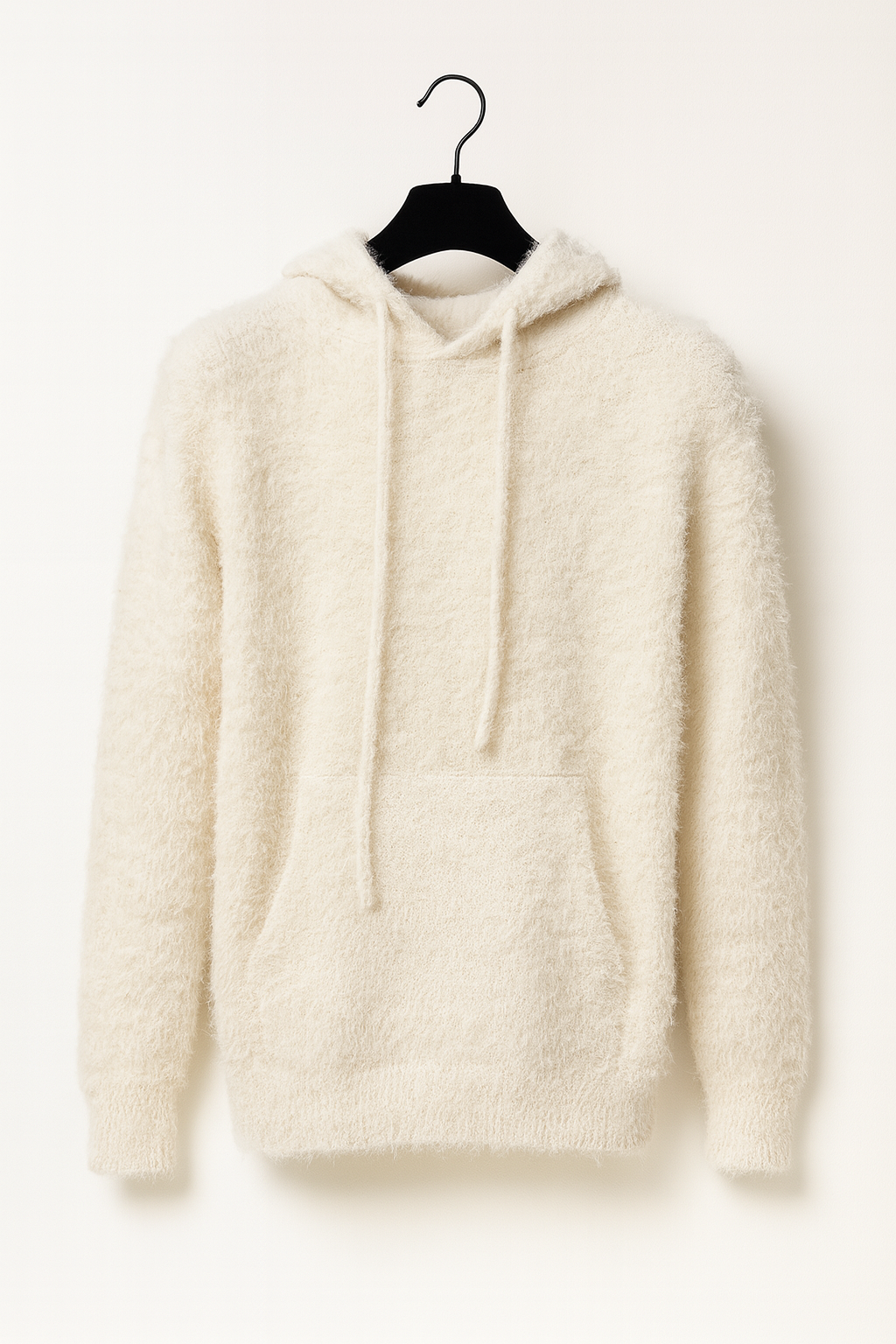Men’s Soft Knit Hoodie Sweater – Off White