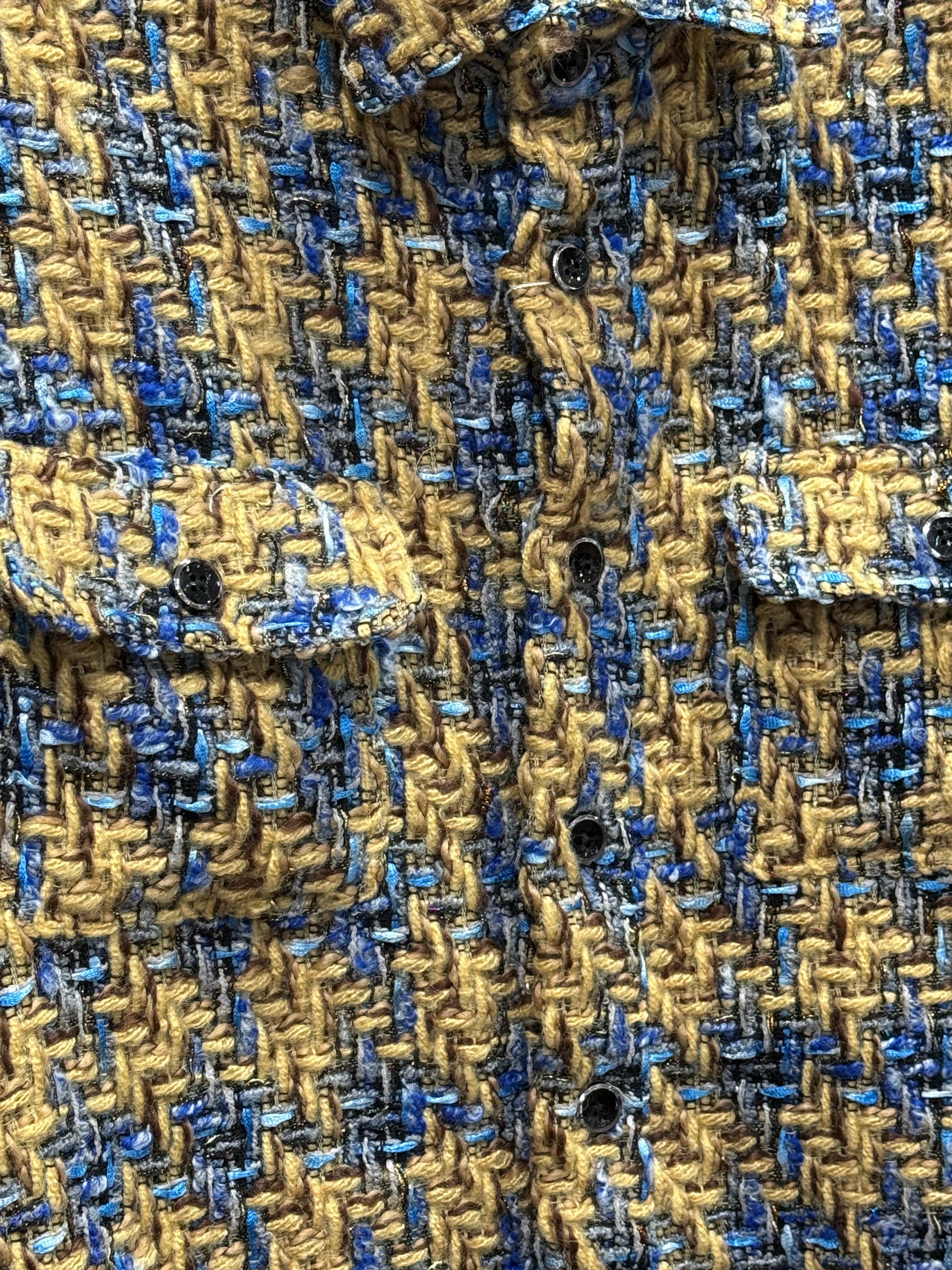 Lanzino Shirt Jacket (Navy/Gold)