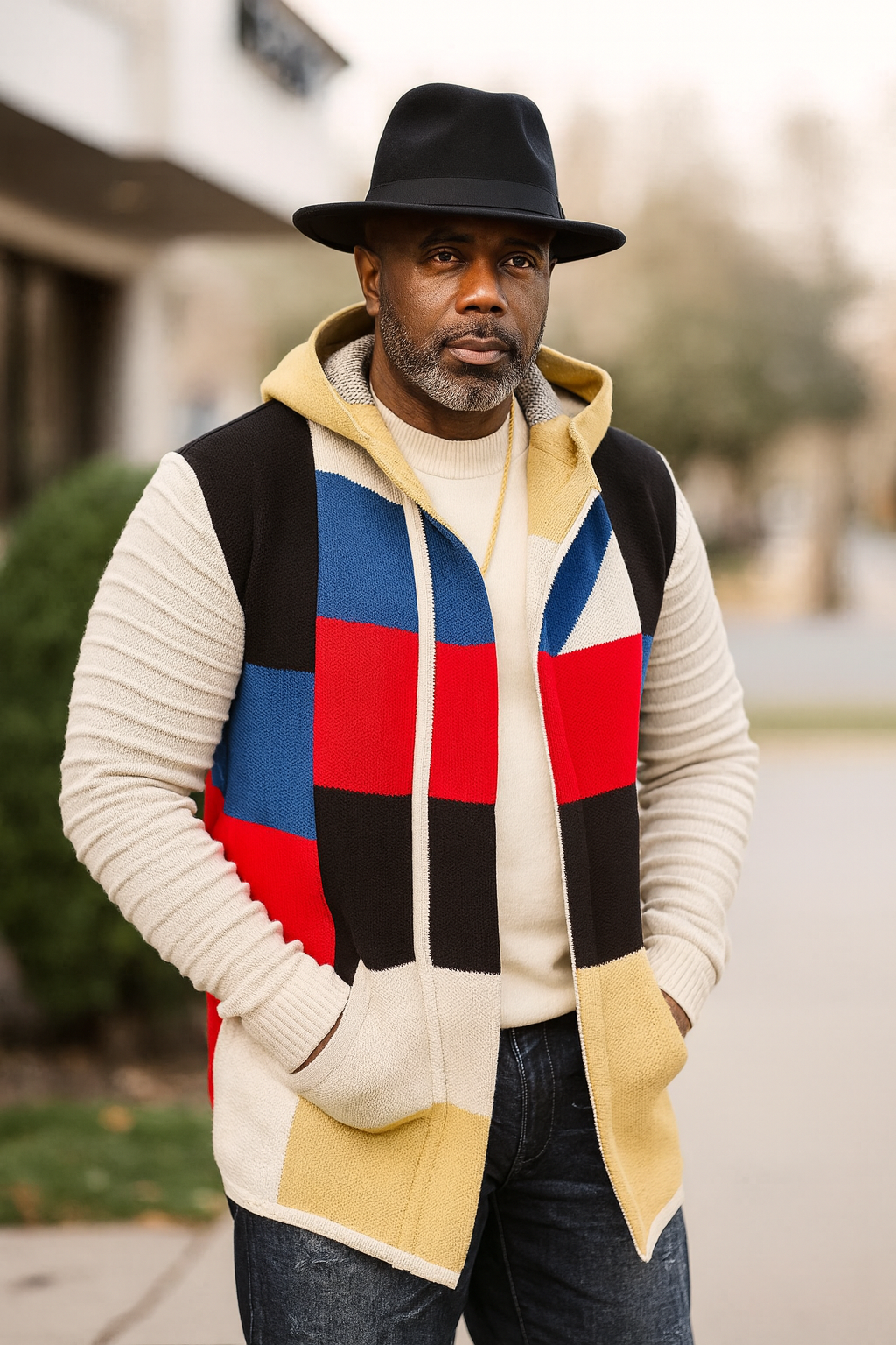 OIM "Blockchain" 3/4 Length Throwover (Black/Blue/Red)