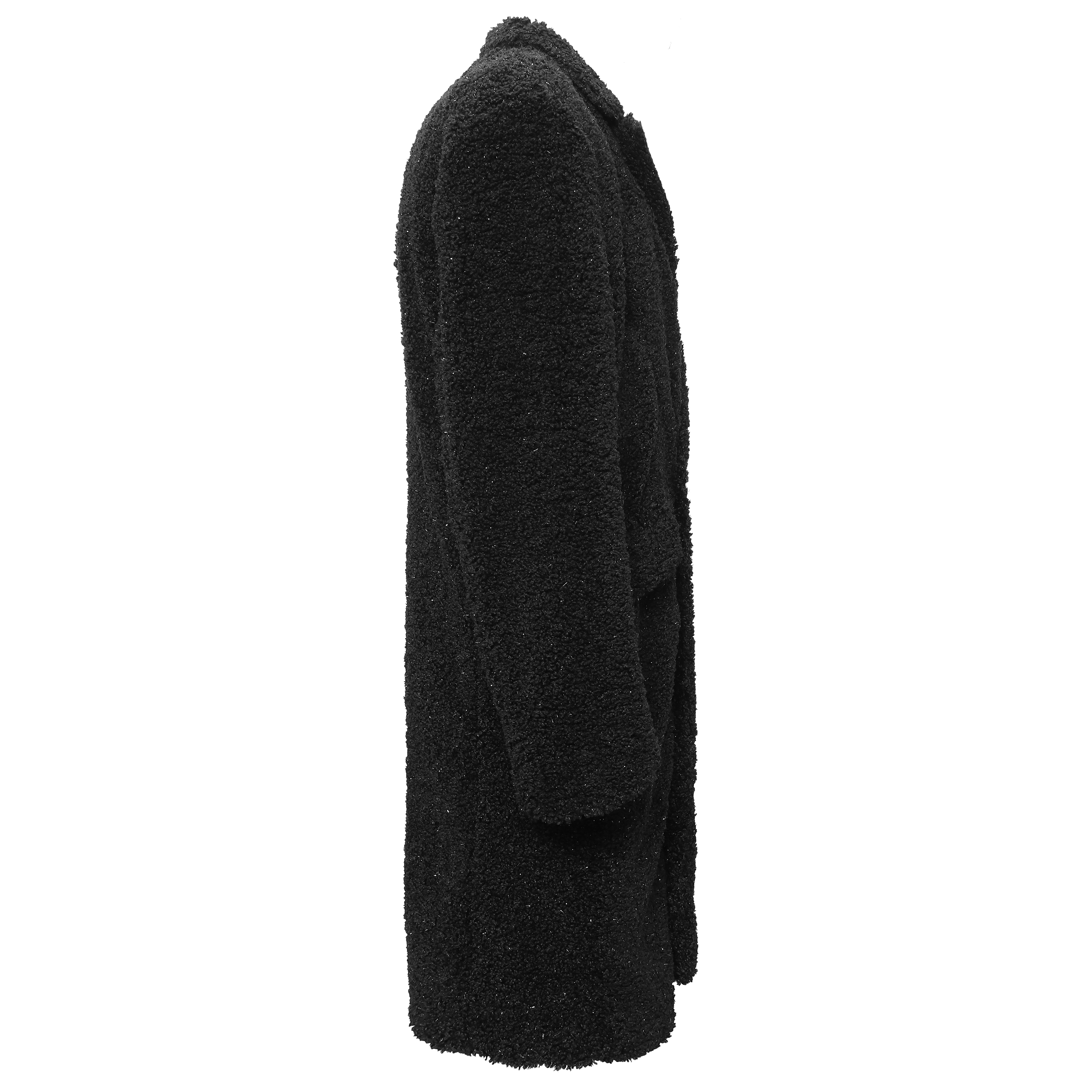 Teddy Comfort Long Coat BLACK