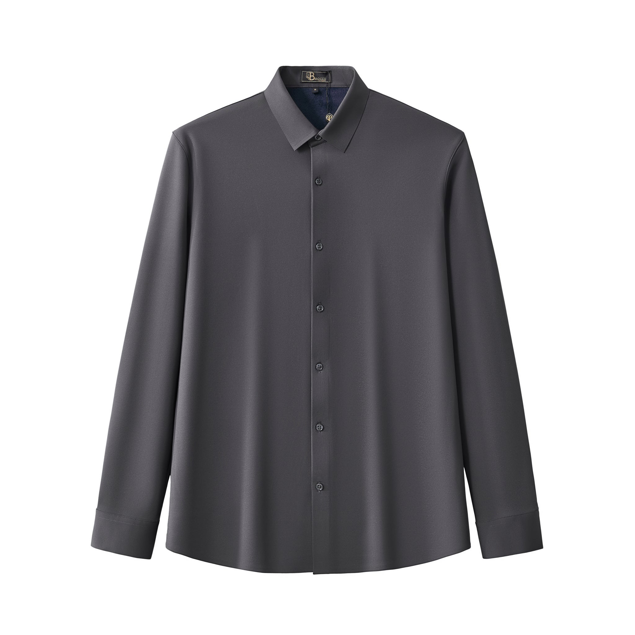 Velvet Core LS button up Shirt DARK GREY