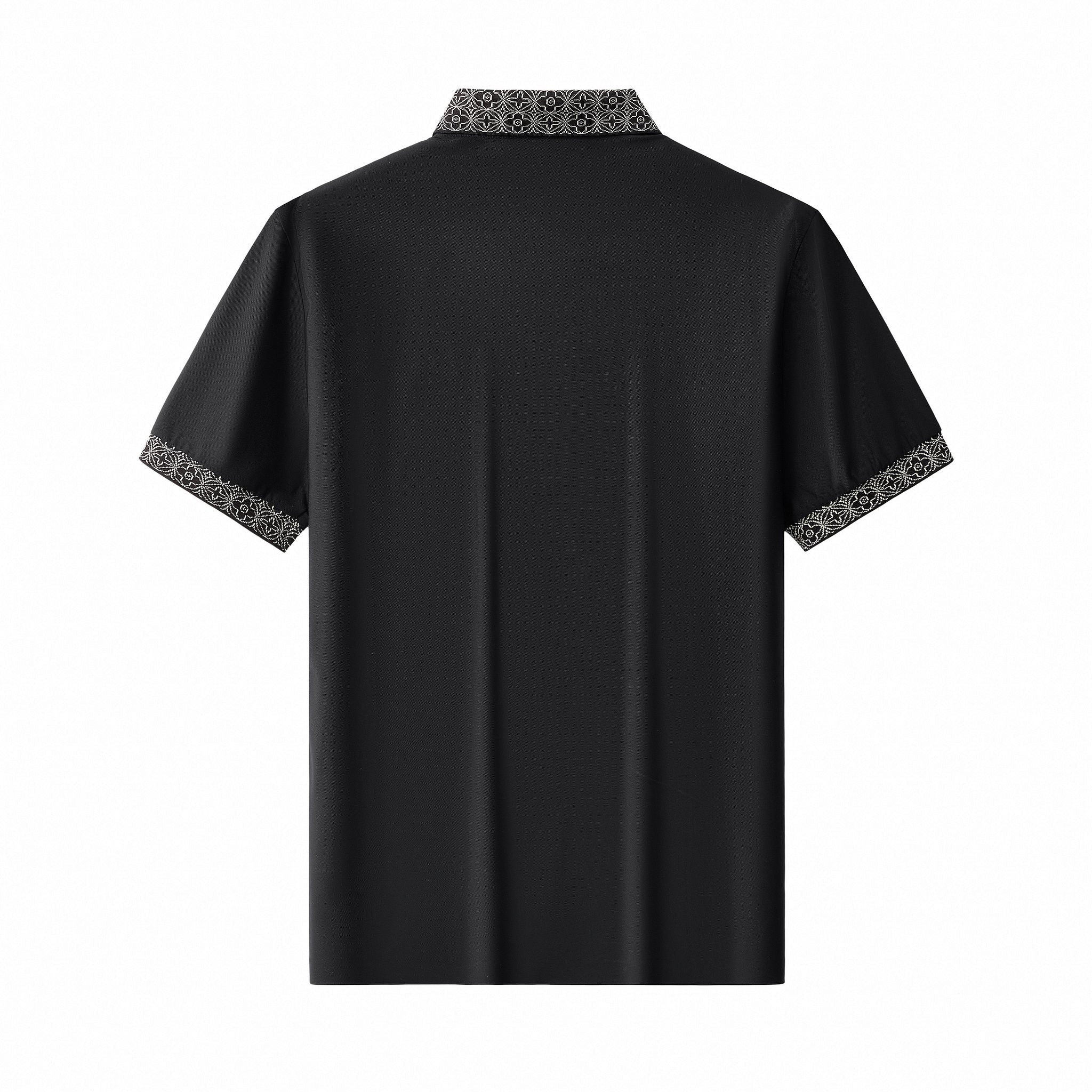 Pattern Trim Performance Polo – El Baron BLACK