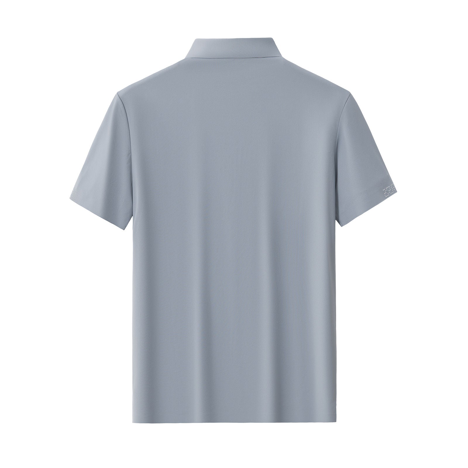 Perforated Collar Performance Polo – El Baron GREY/SILVER