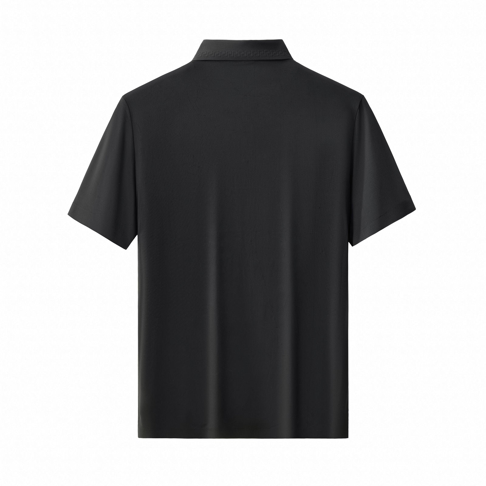 Embossed Placket Performance Polo – El Baron BLACK