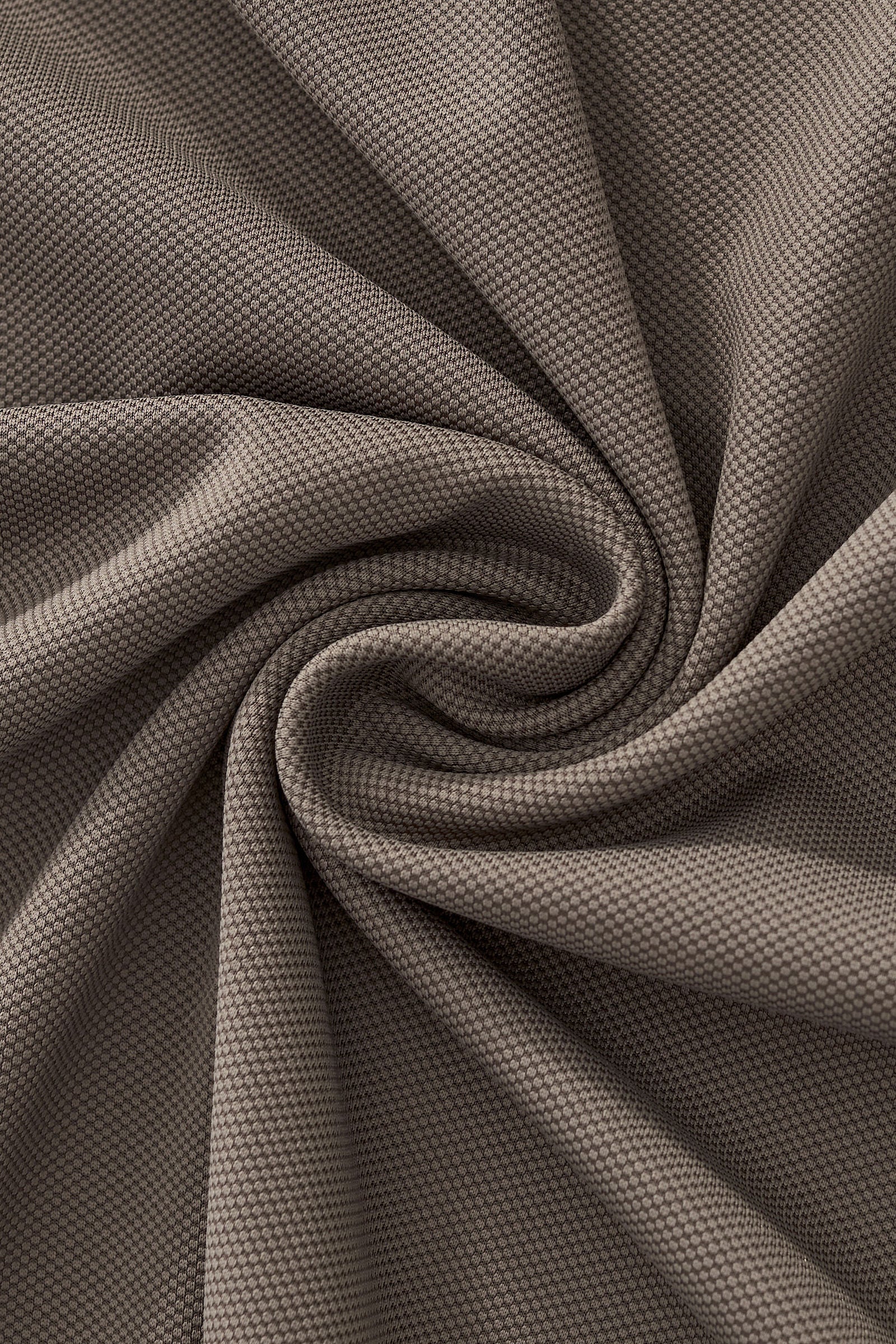 Textured Collar Performance Polo – El Baron KHAKI