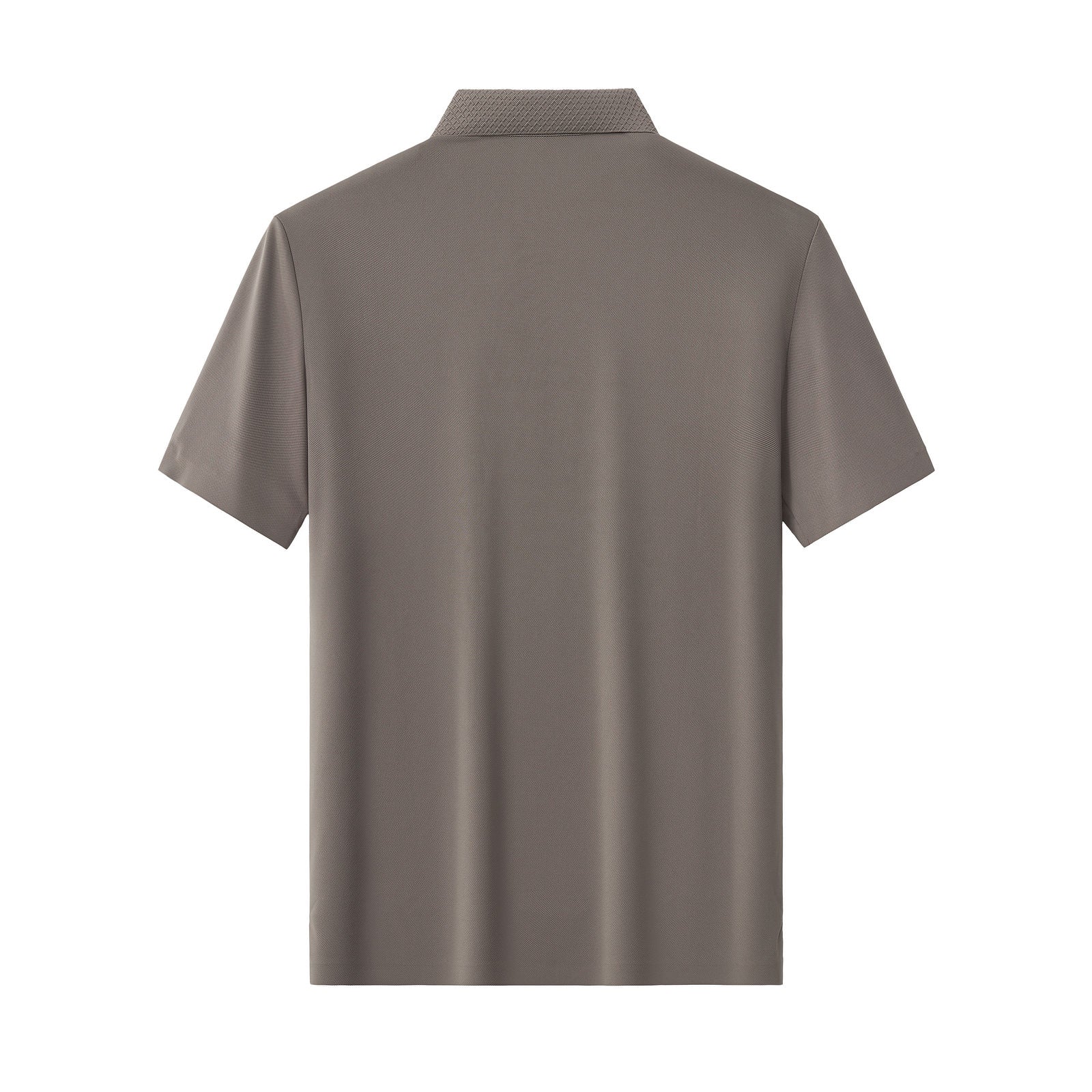 Textured Collar Performance Polo – El Baron KHAKI