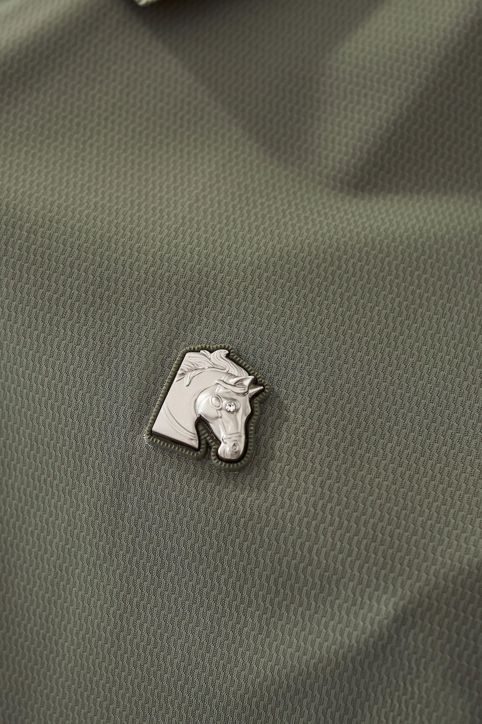 Zip Placket Performance Polo – El Baron DARK GREEN