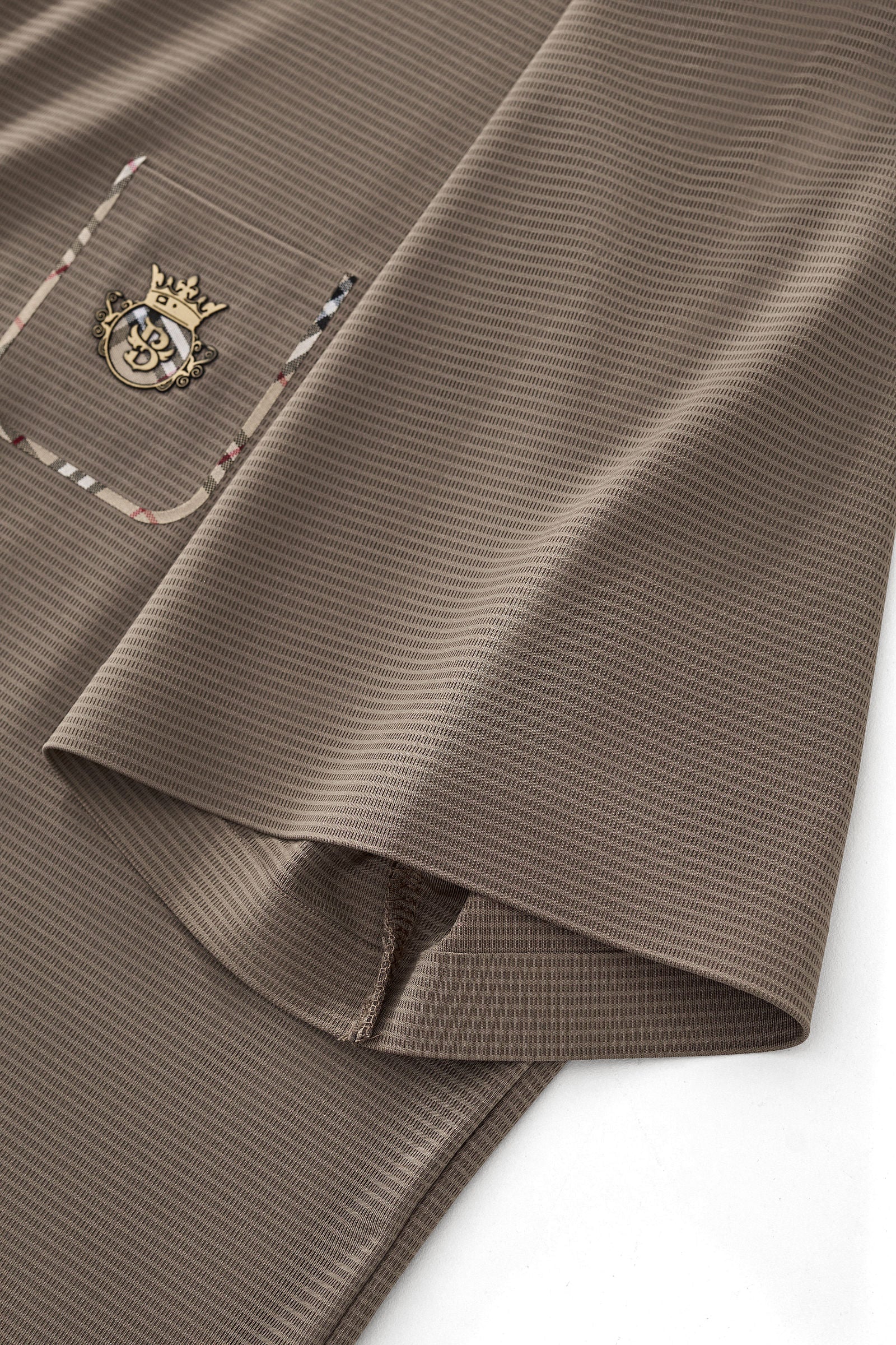 Contrast Trim Detail Polo – El Baron BROWN