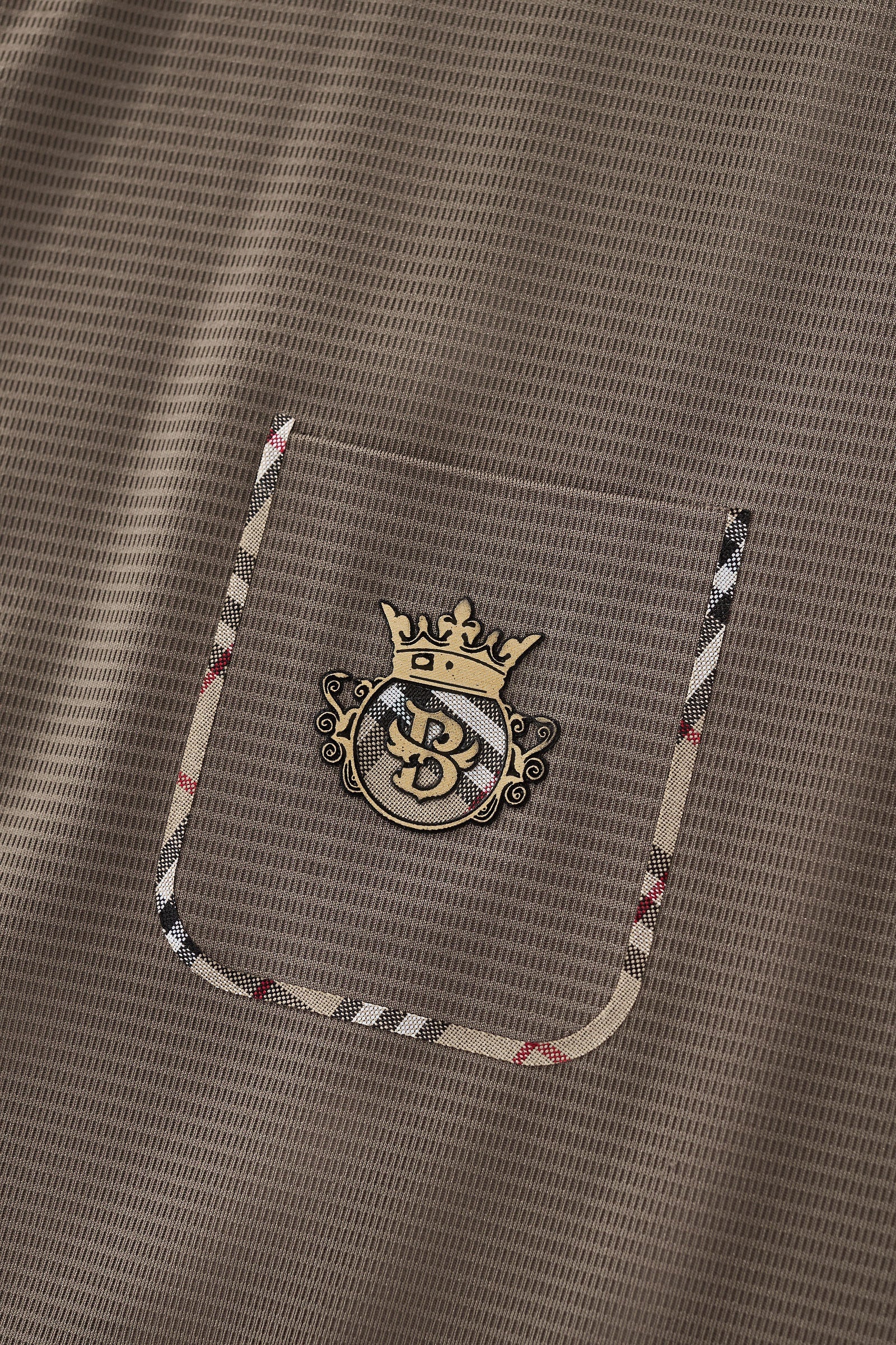 Contrast Trim Detail Polo – El Baron BROWN