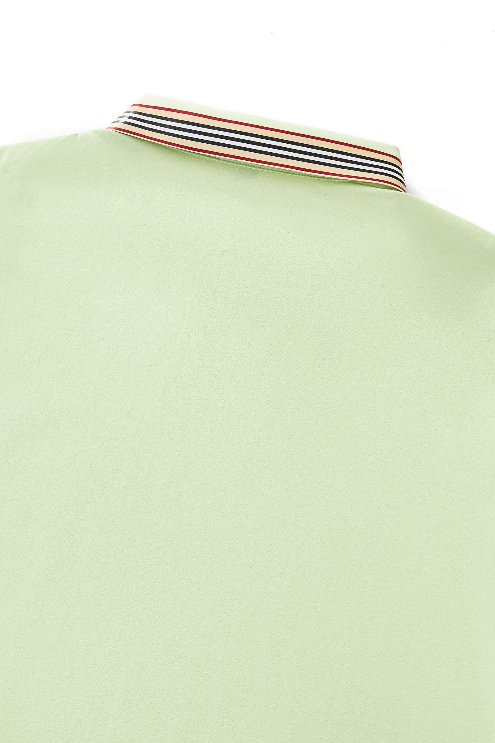 Stripe Collar Performance Polo – El Baron GREEN